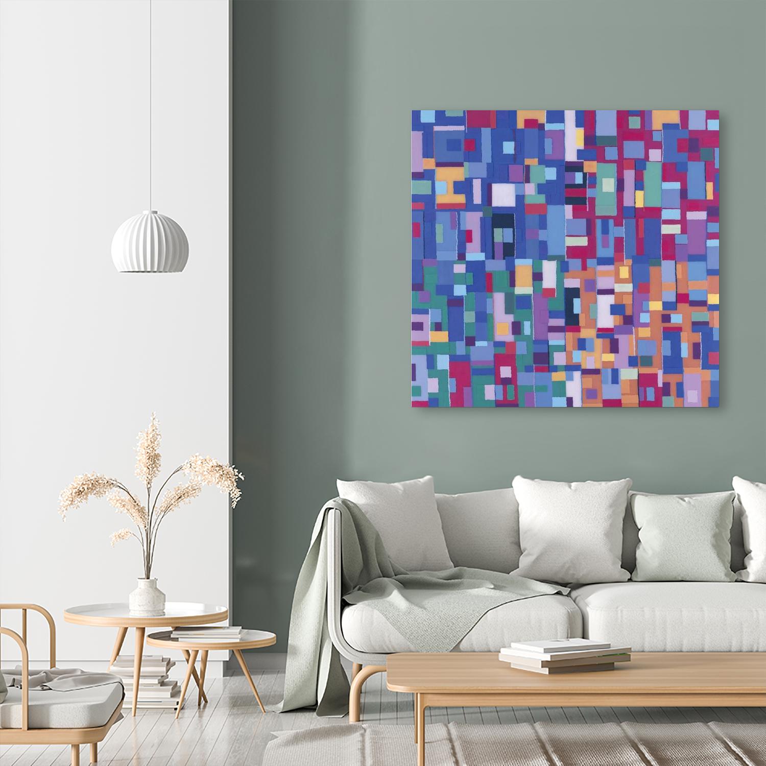 IN STAGE - bleu by Celine Cimon on GIANT ART - blue abstract canadian