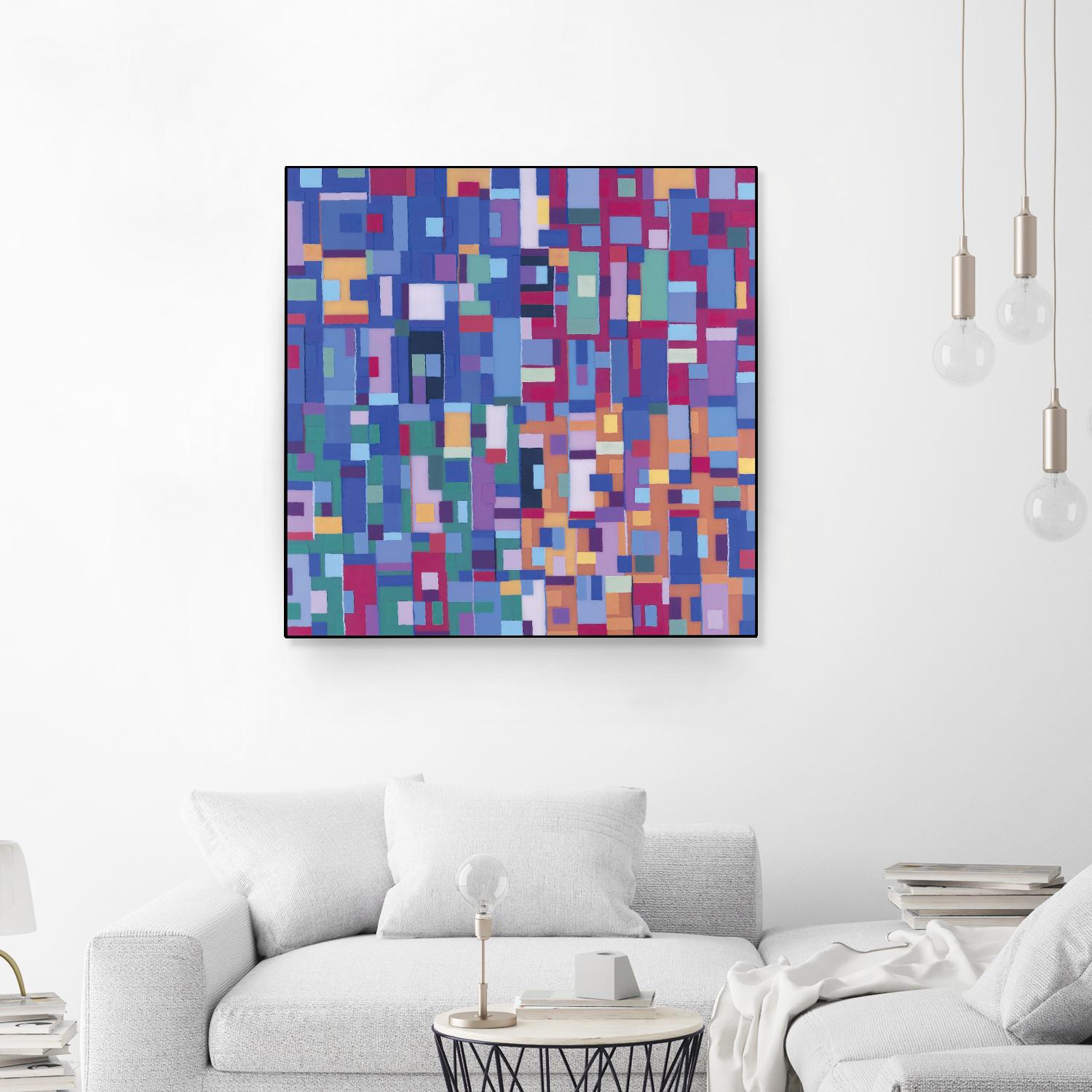 IN STAGE - bleu by Celine Cimon on GIANT ART - blue abstract canadian