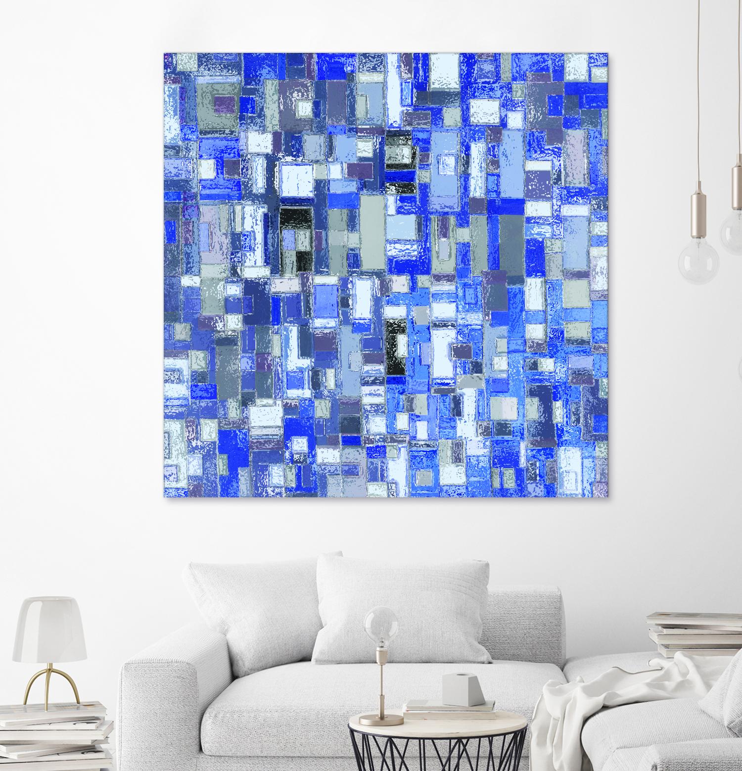 IN STAGE - chrome bleu by Celine Cimon on GIANT ART - blue abstract canadian artist