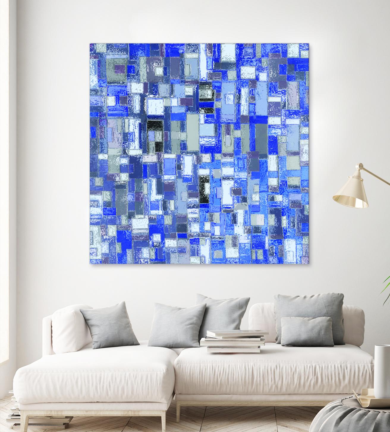 IN STAGE - chrome bleu by Celine Cimon on GIANT ART - blue abstract canadian artist