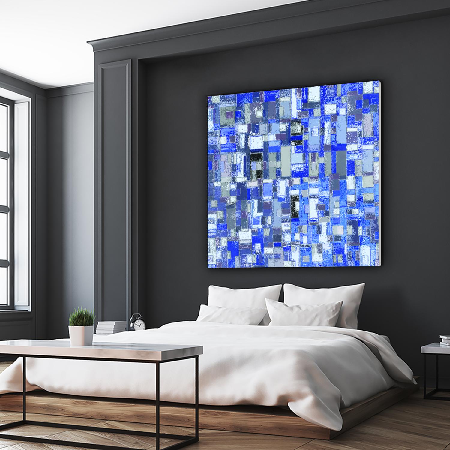 IN STAGE - chrome bleu by Celine Cimon on GIANT ART - blue abstract canadian artist