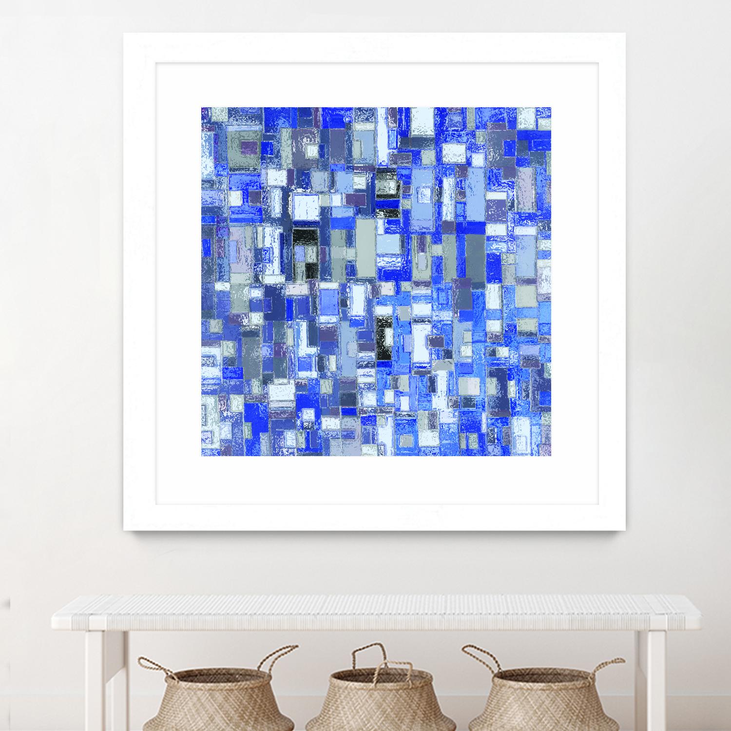 IN STAGE - chrome bleu by Celine Cimon on GIANT ART - blue abstract canadian artist