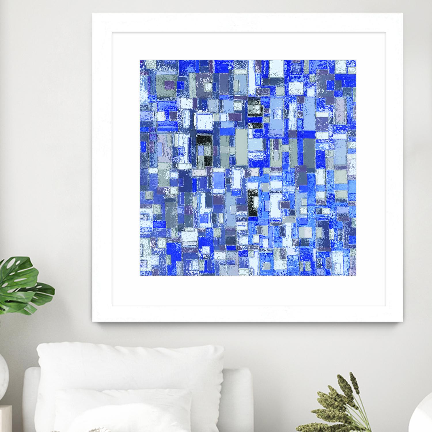 IN STAGE - chrome bleu by Celine Cimon on GIANT ART - blue abstract canadian artist