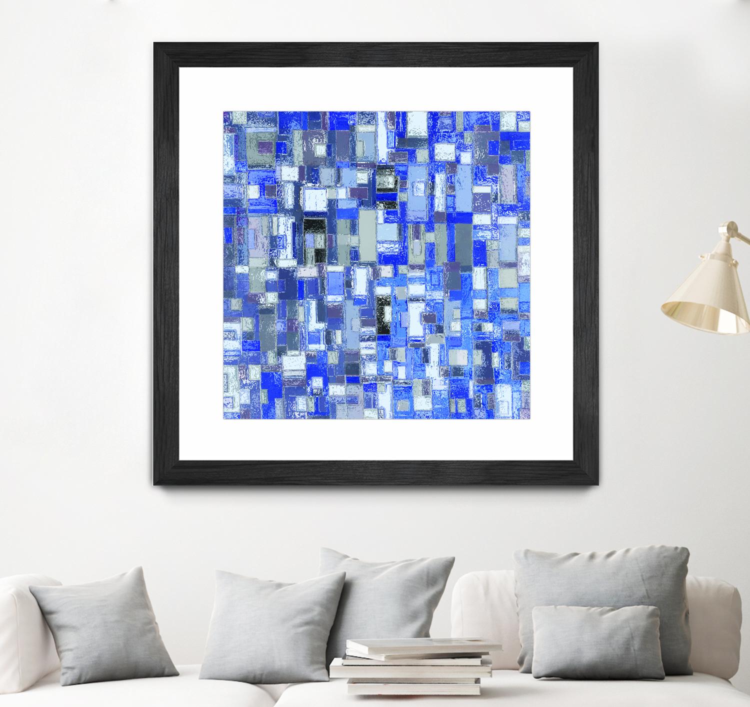 IN STAGE - chrome bleu by Celine Cimon on GIANT ART - blue abstract canadian artist