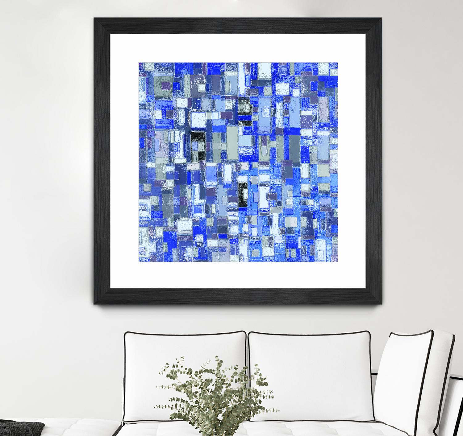 IN STAGE - chrome bleu by Celine Cimon on GIANT ART - blue abstract canadian artist
