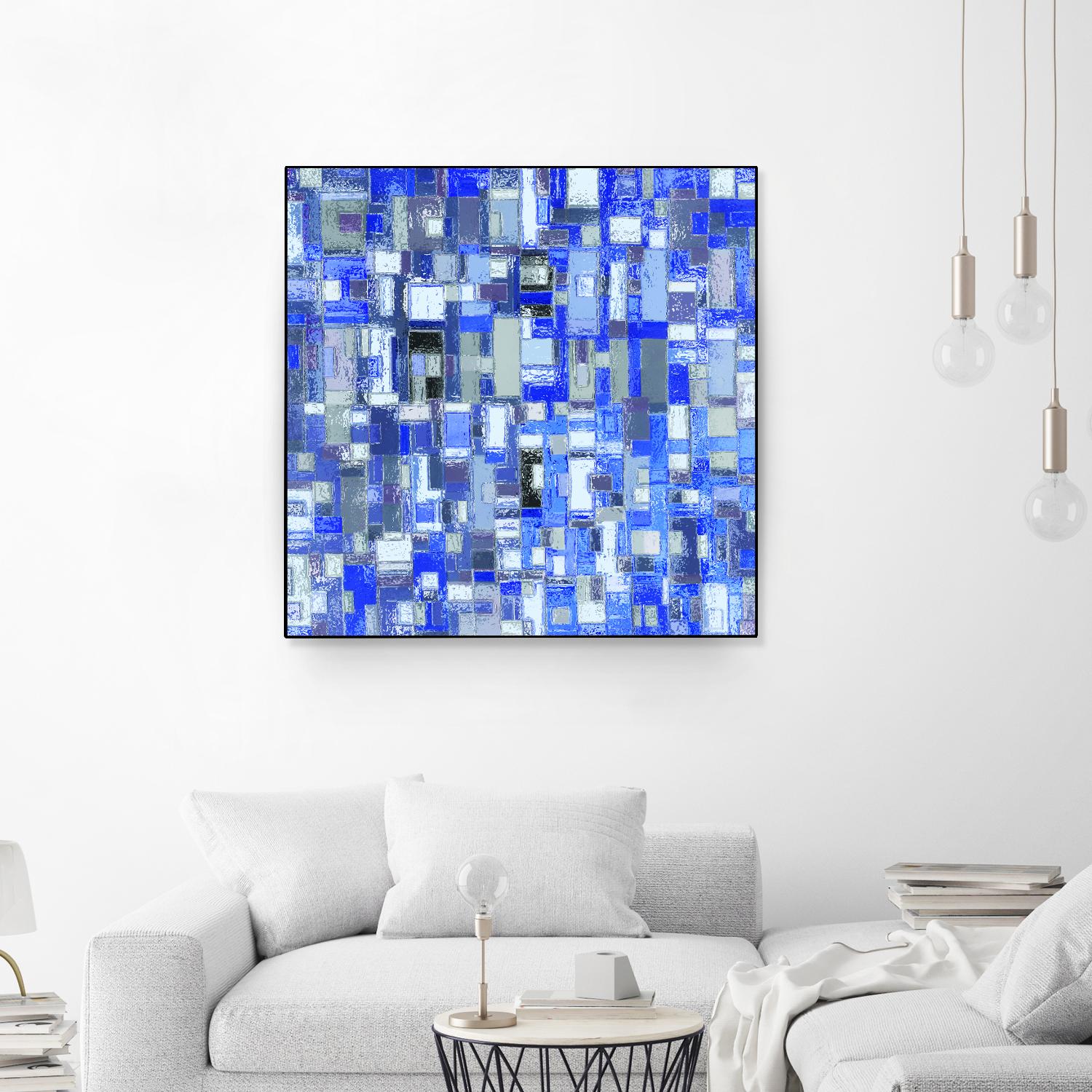 IN STAGE - chrome bleu by Celine Cimon on GIANT ART - blue abstract canadian artist