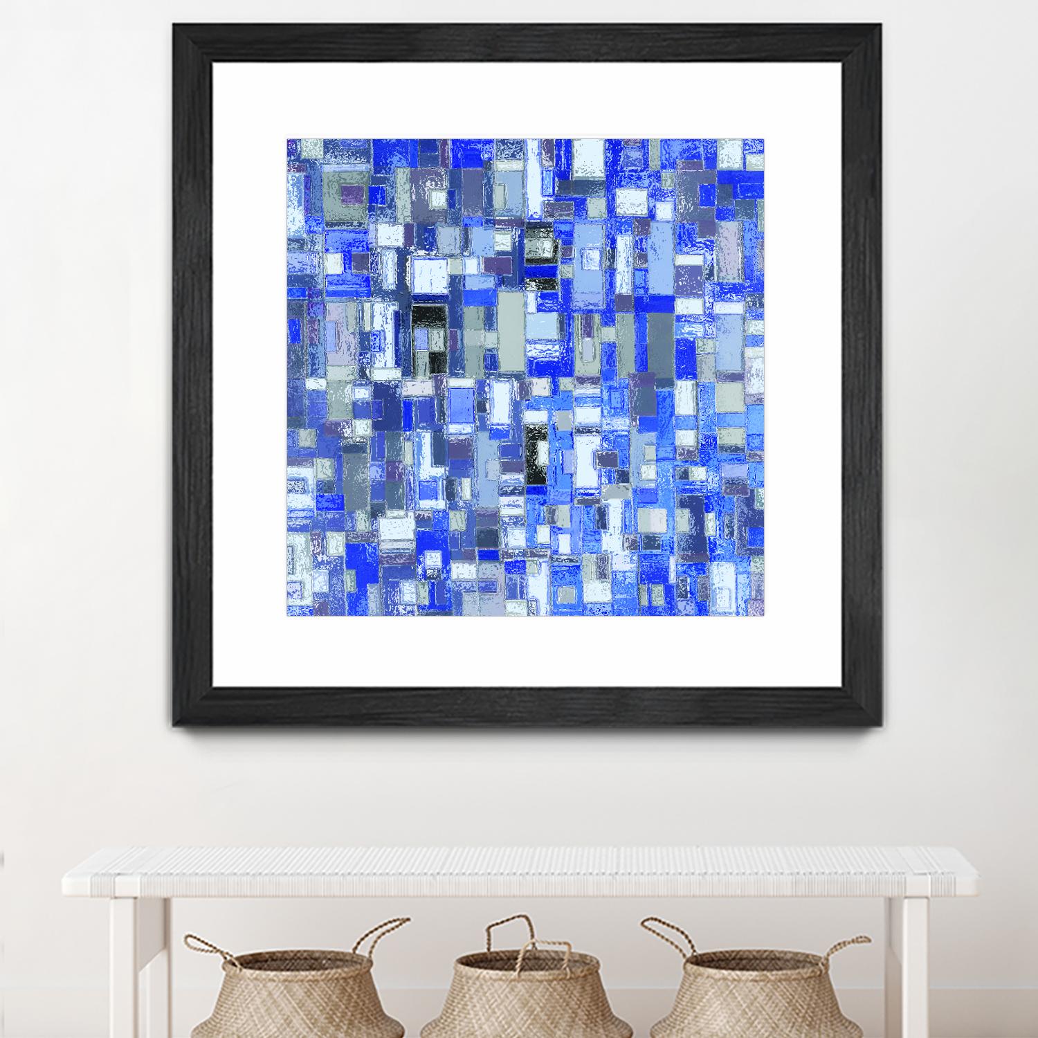 IN STAGE - chrome bleu by Celine Cimon on GIANT ART - blue abstract canadian artist