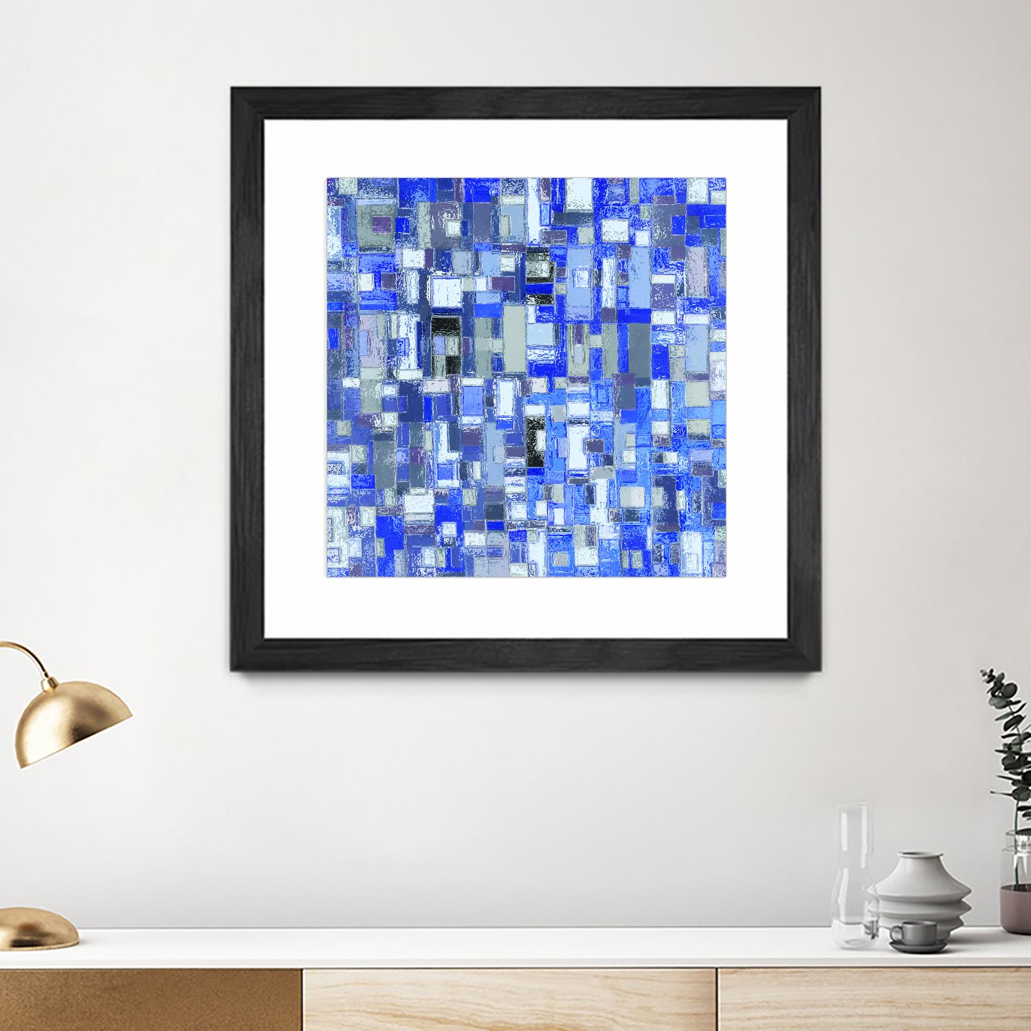 IN STAGE - chrome bleu by Celine Cimon on GIANT ART - blue abstract canadian artist