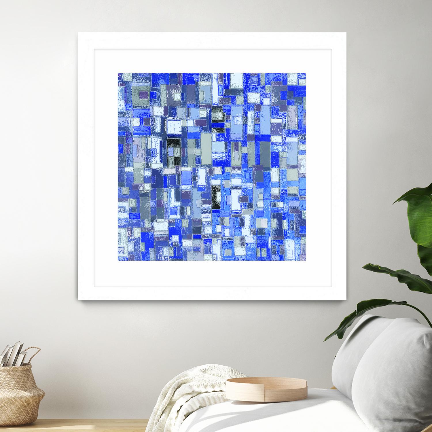 IN STAGE - chrome bleu by Celine Cimon on GIANT ART - blue abstract canadian artist