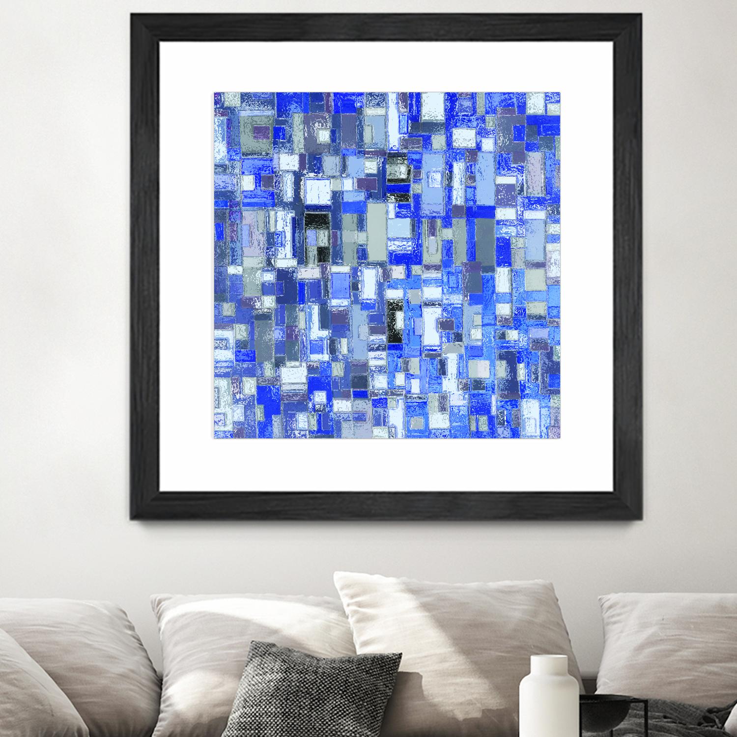 IN STAGE - chrome bleu by Celine Cimon on GIANT ART - blue abstract canadian artist