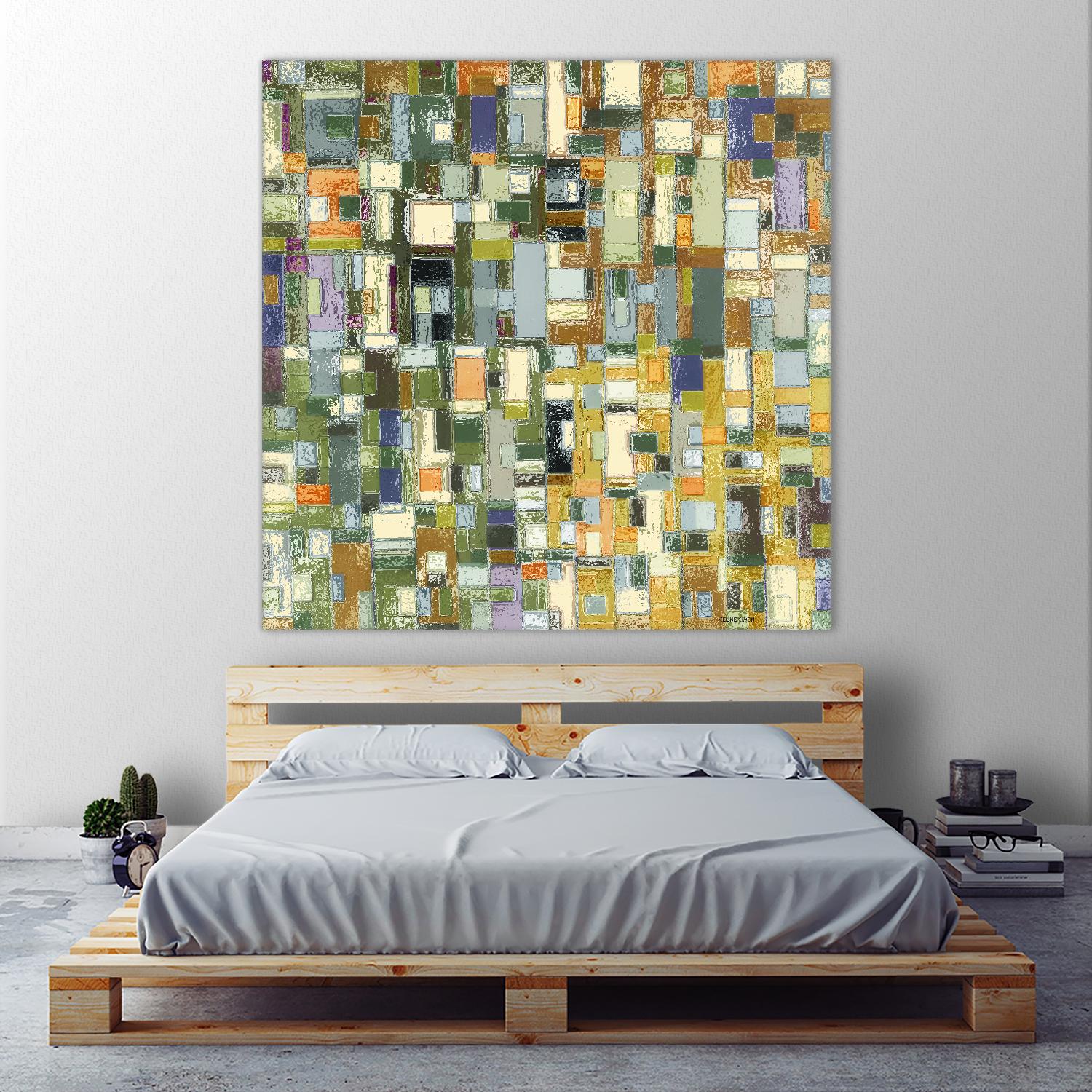 IN STAGE - chrome beige by Celine Cimon on GIANT ART - yellow abstract canadian