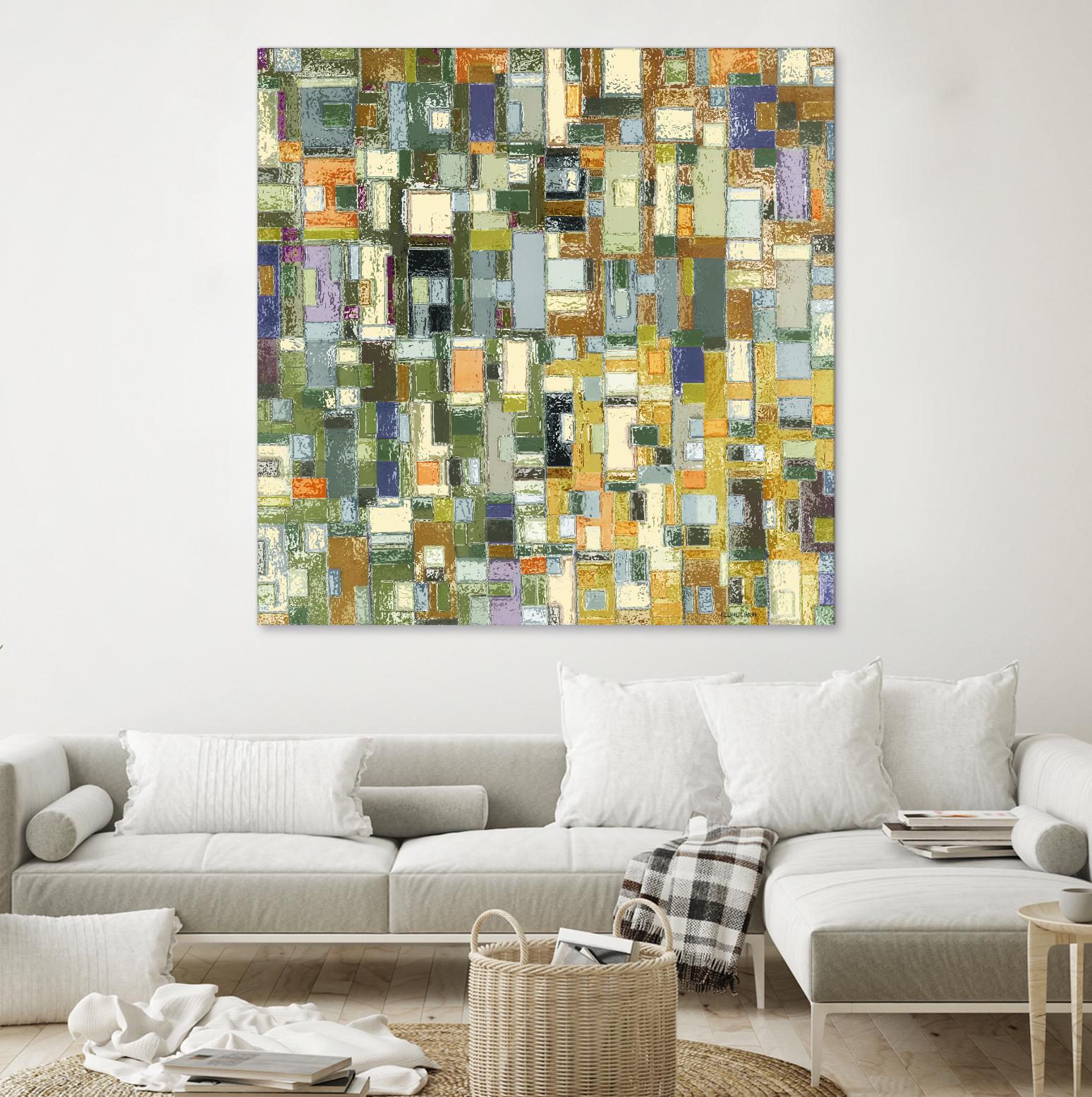 IN STAGE - chrome beige by Celine Cimon on GIANT ART - yellow abstract canadian
