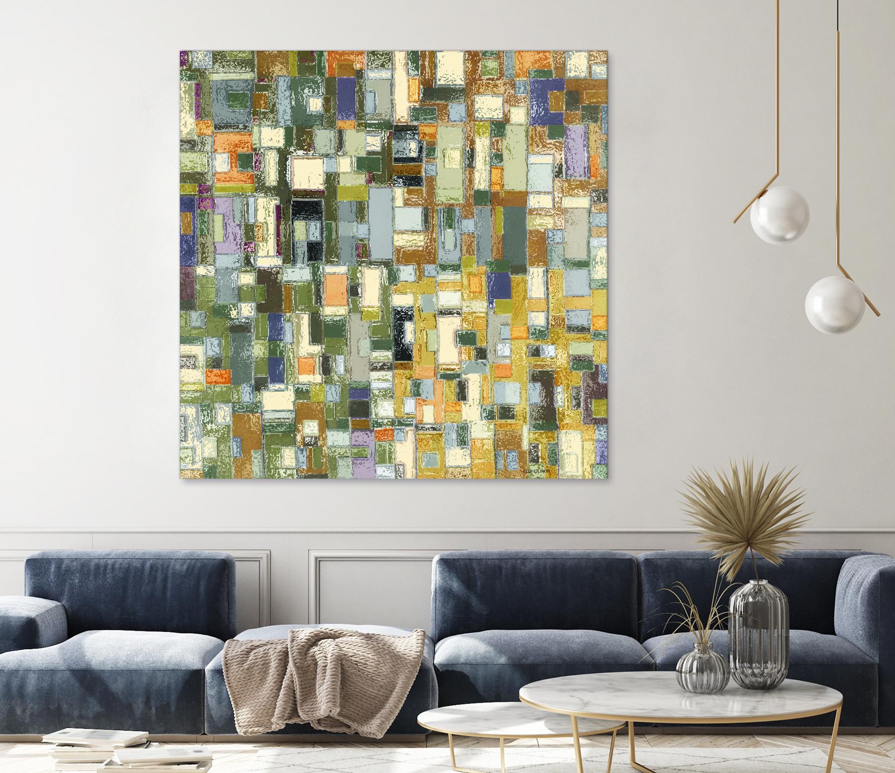 IN STAGE - chrome beige by Celine Cimon on GIANT ART - yellow abstract canadian