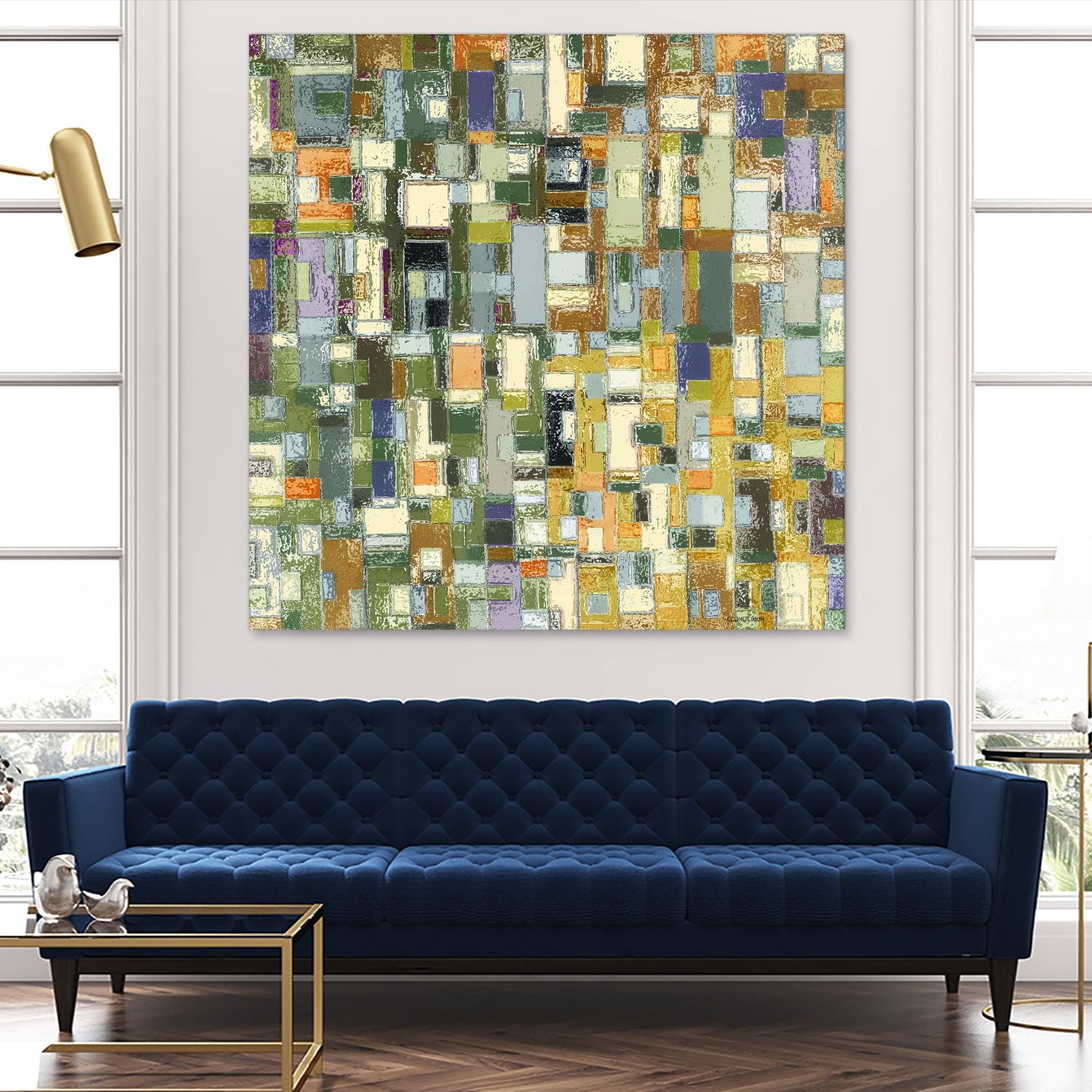 IN STAGE - chrome beige by Celine Cimon on GIANT ART - yellow abstract canadian