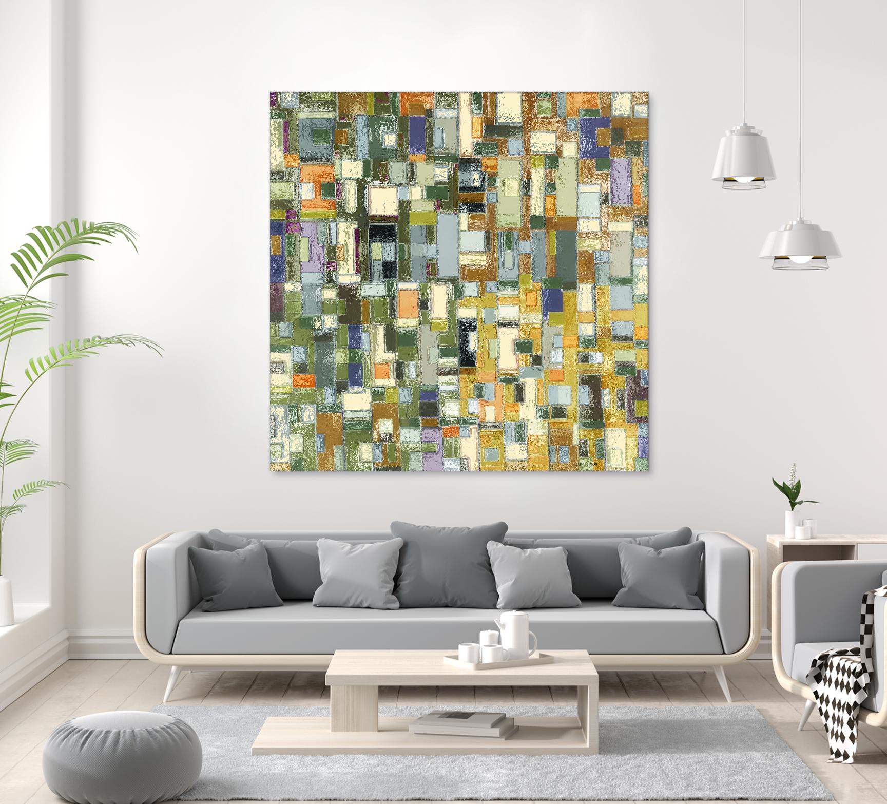 IN STAGE - chrome beige by Celine Cimon on GIANT ART - yellow abstract canadian