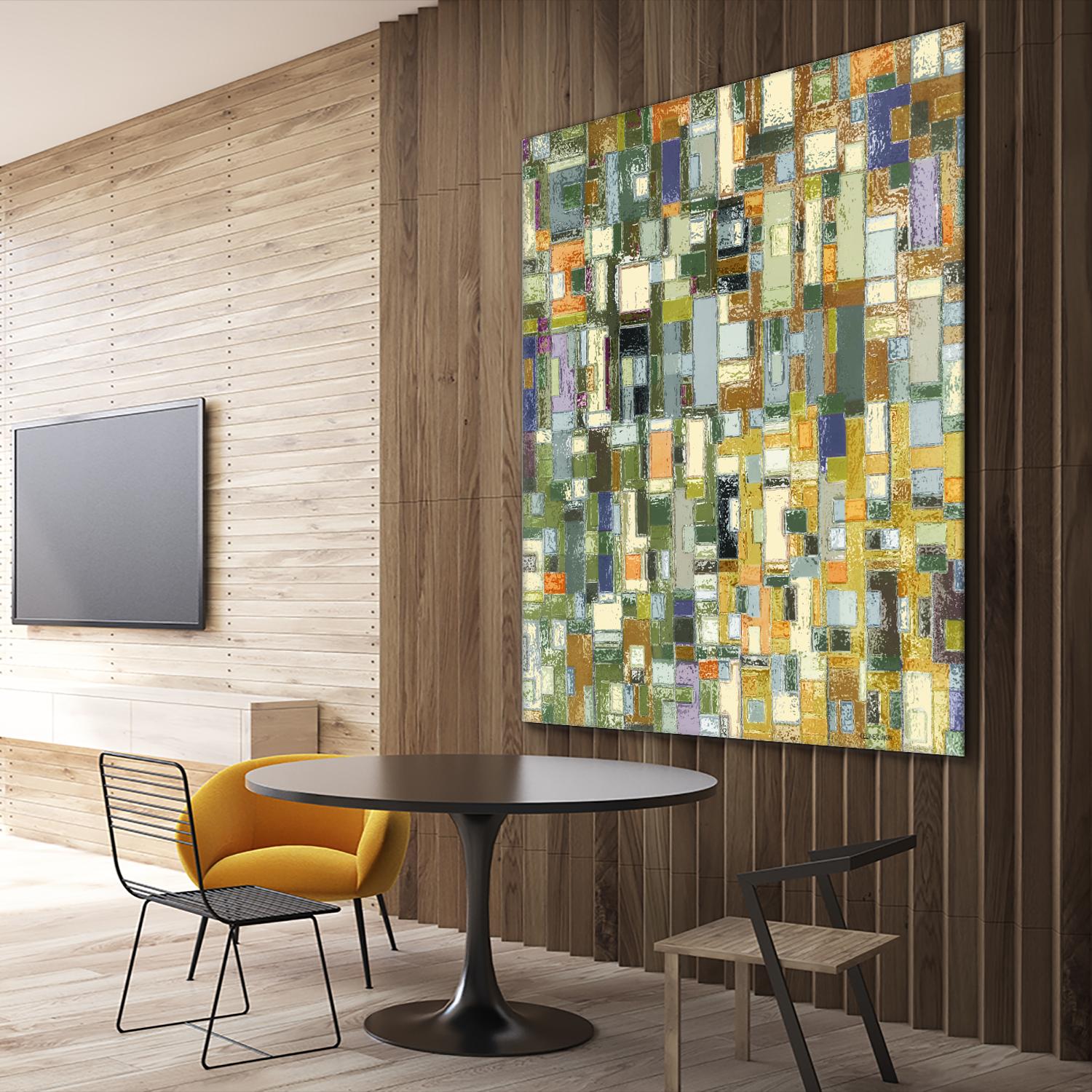IN STAGE - chrome beige by Celine Cimon on GIANT ART - yellow abstract canadian