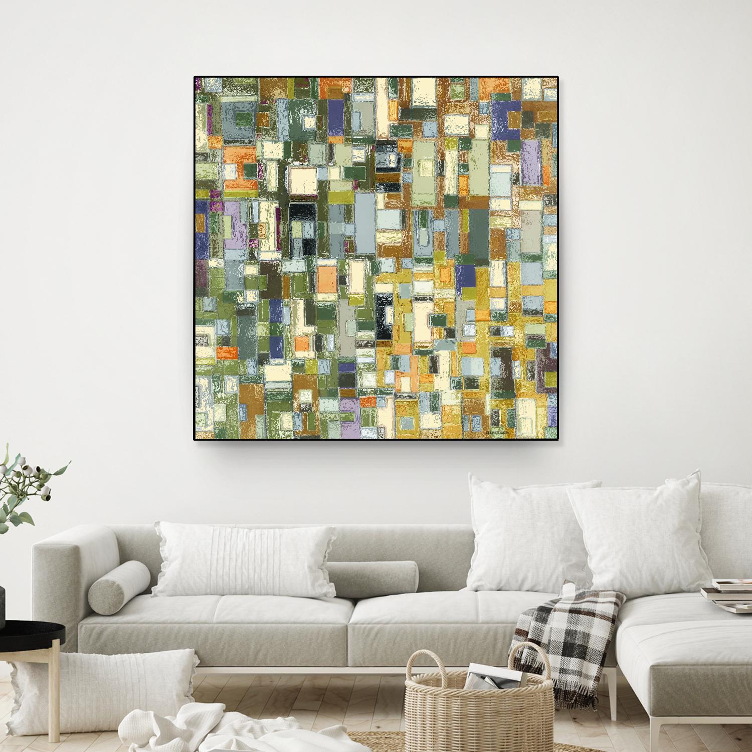 IN STAGE - chrome beige by Celine Cimon on GIANT ART - yellow abstract canadian