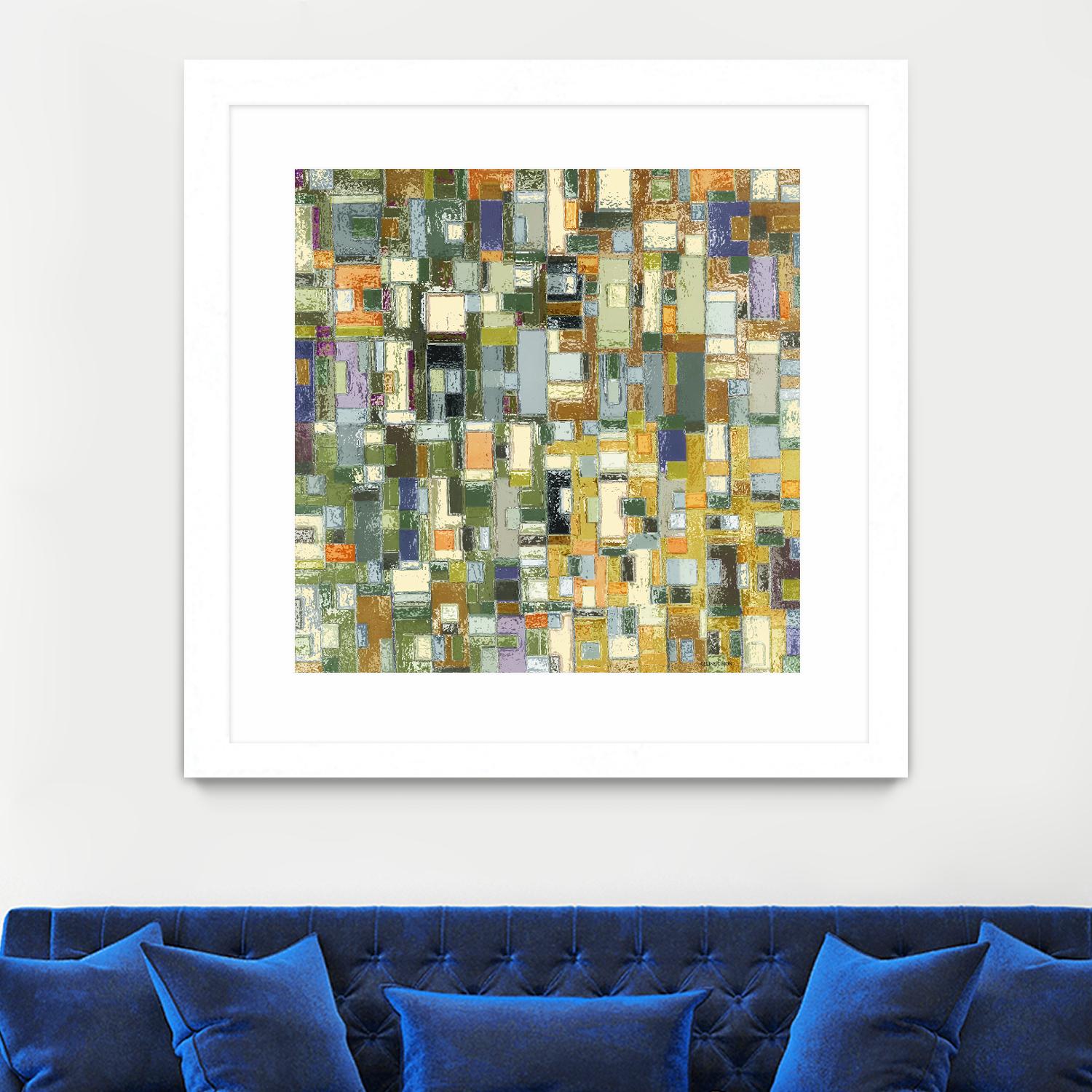 IN STAGE - chrome beige by Celine Cimon on GIANT ART - yellow abstract canadian