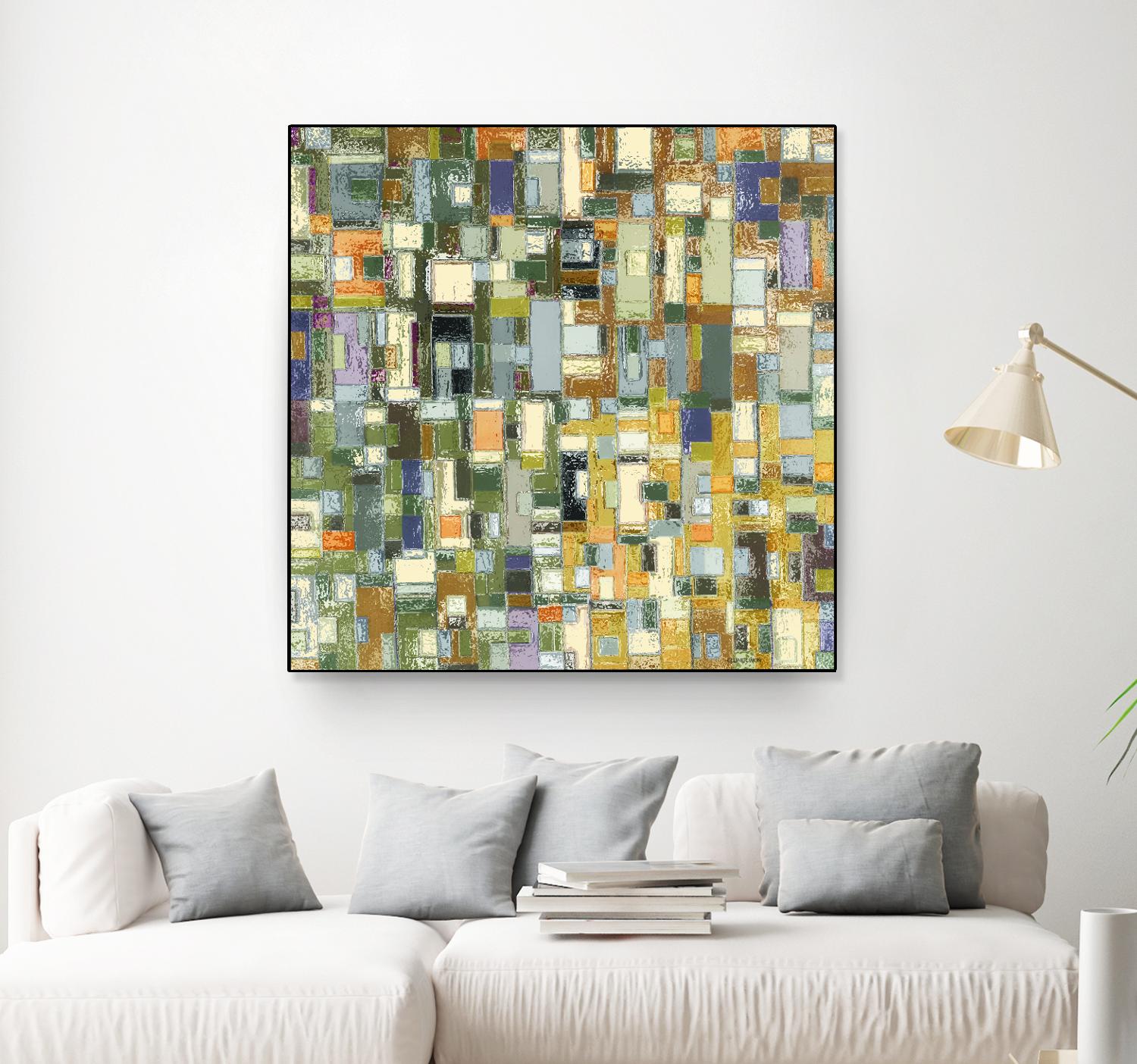 IN STAGE - chrome beige by Celine Cimon on GIANT ART - yellow abstract canadian