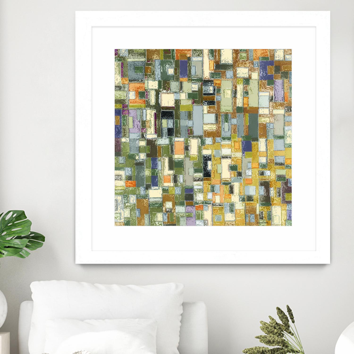 IN STAGE - chrome beige by Celine Cimon on GIANT ART - yellow abstract canadian