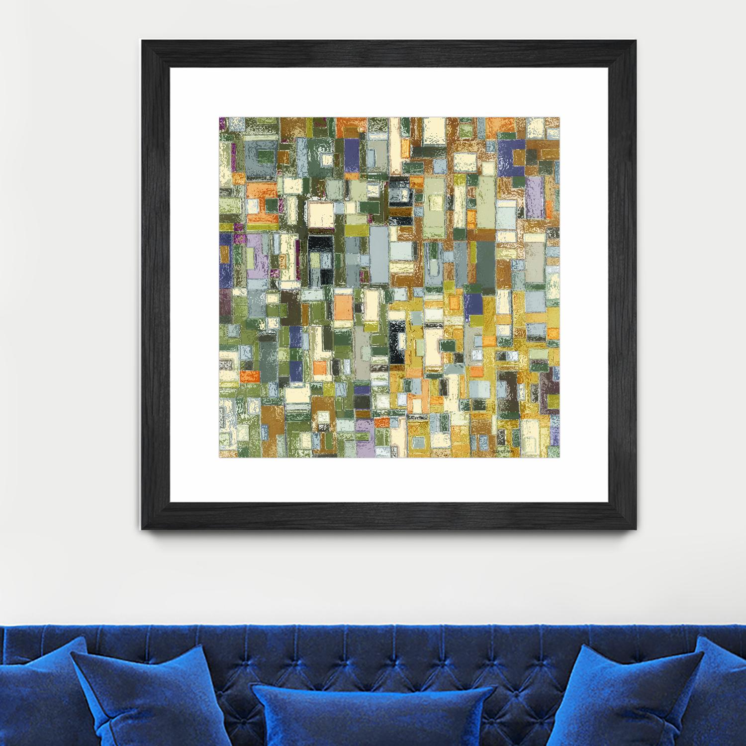 IN STAGE - chrome beige by Celine Cimon on GIANT ART - yellow abstract canadian