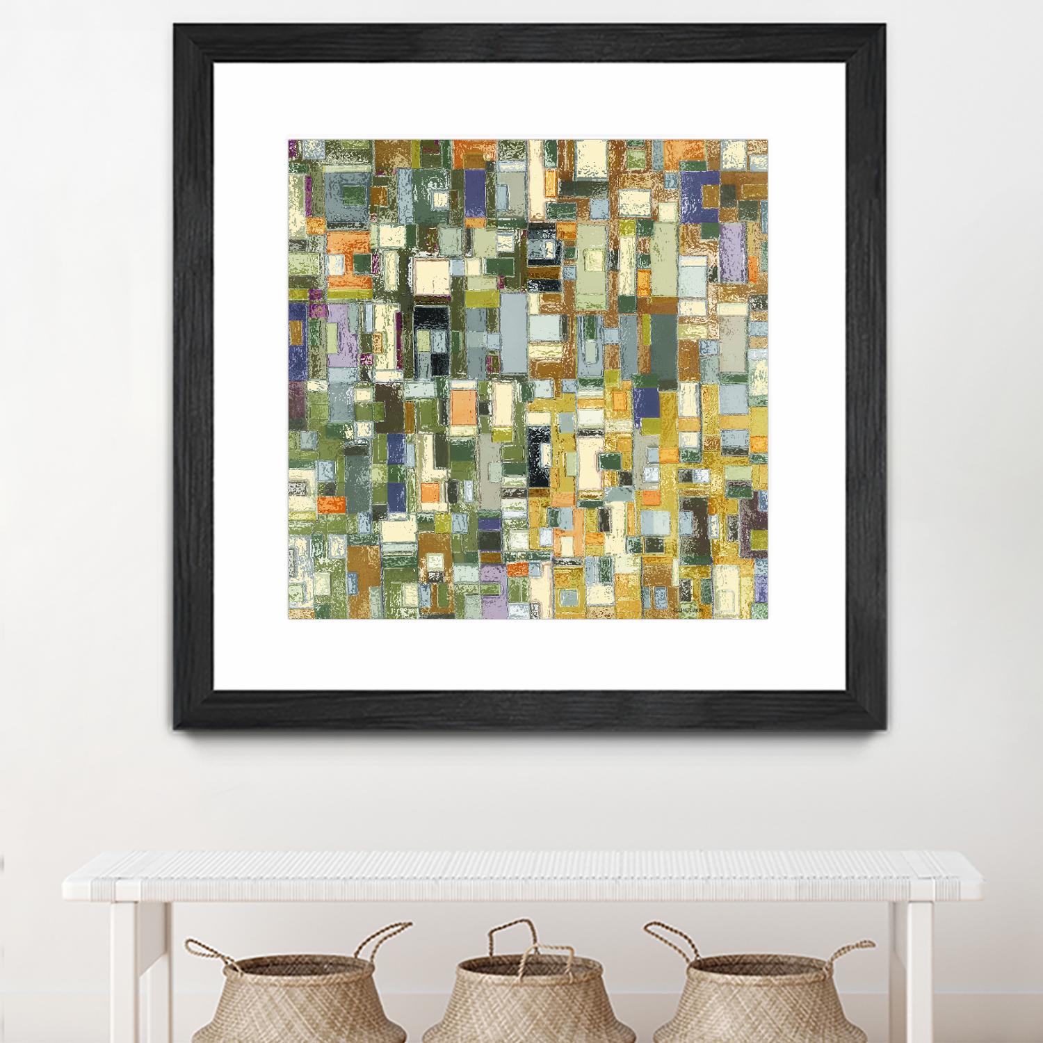 IN STAGE - chrome beige by Celine Cimon on GIANT ART - yellow abstract canadian