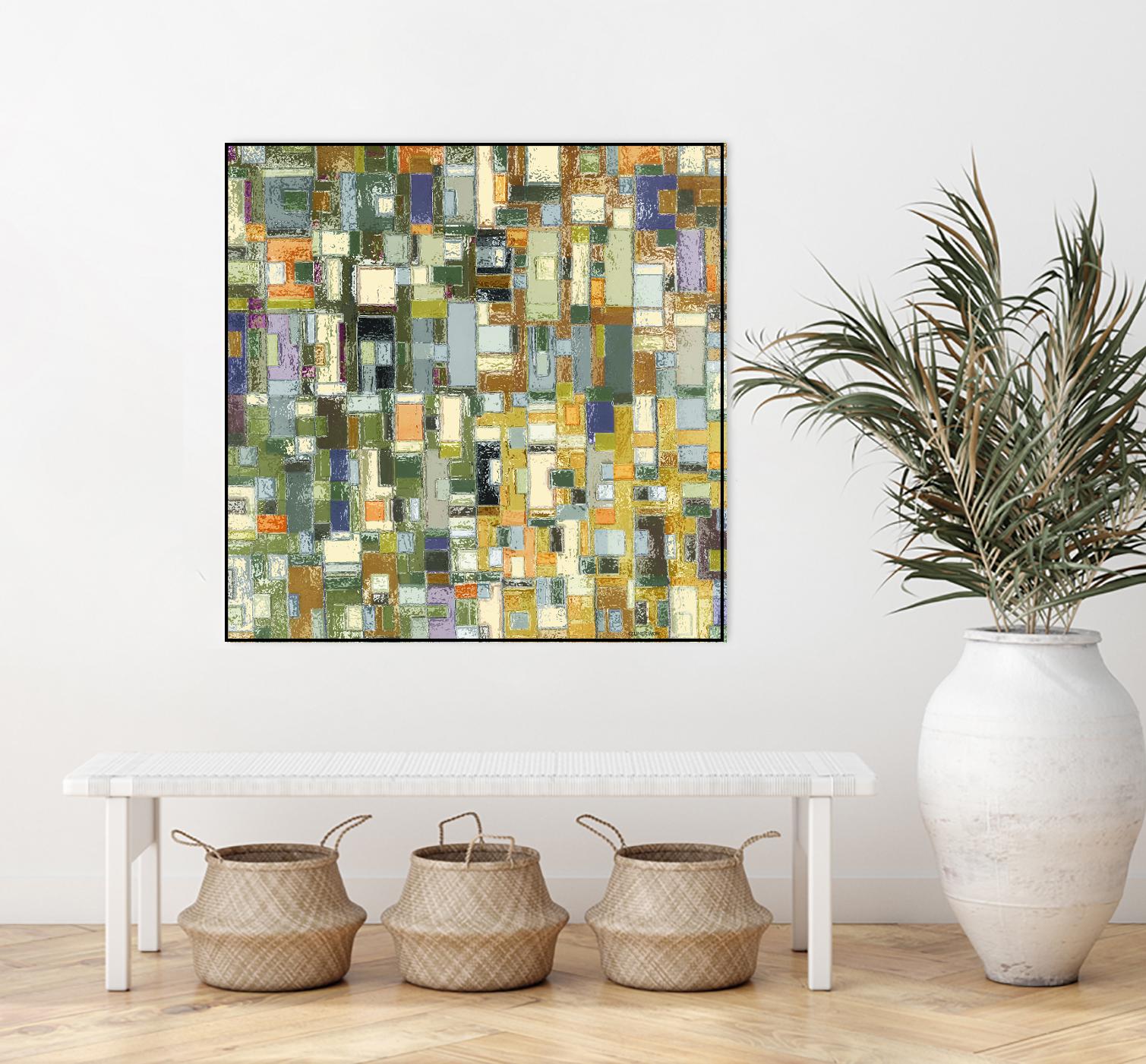 IN STAGE - chrome beige by Celine Cimon on GIANT ART - yellow abstract canadian