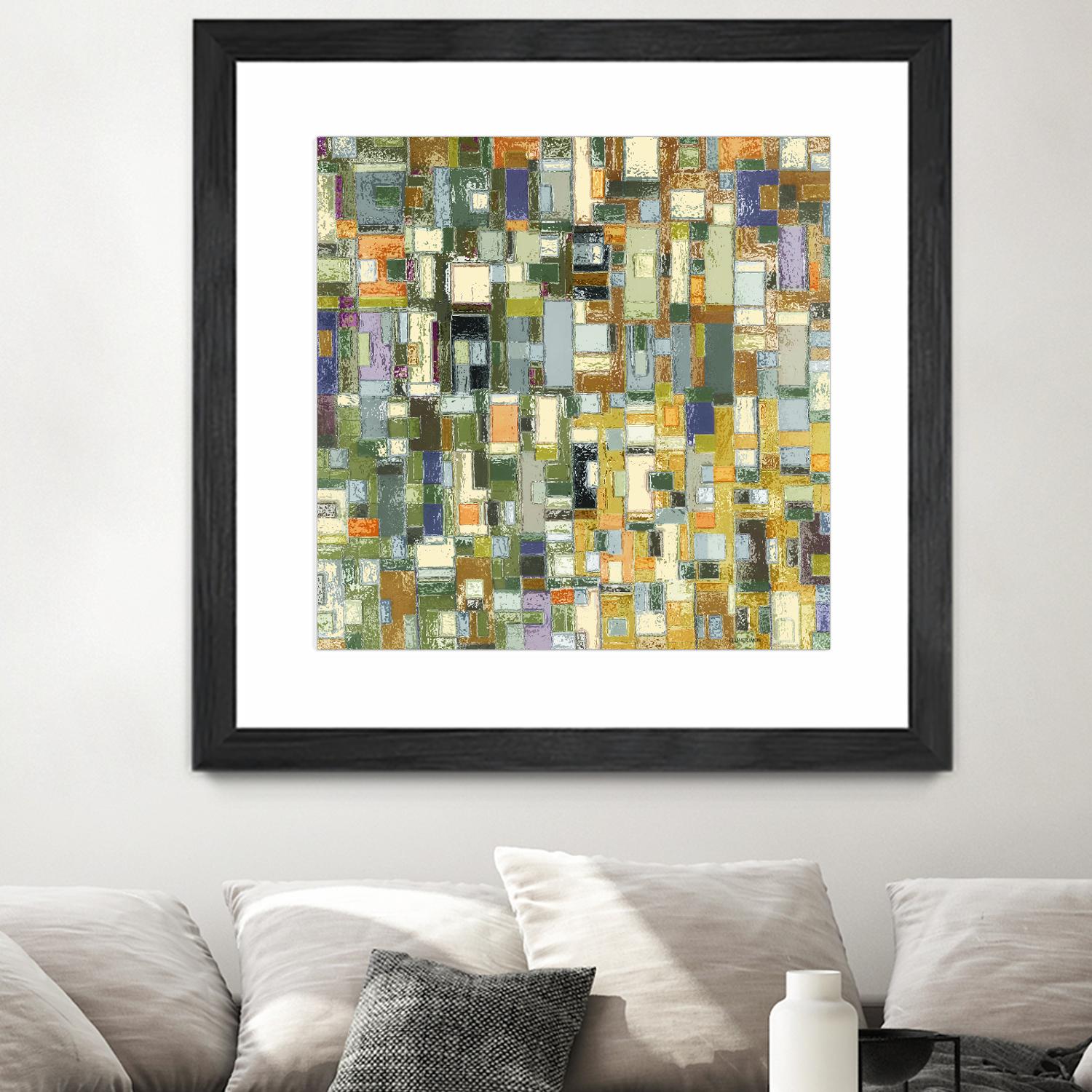 IN STAGE - chrome beige by Celine Cimon on GIANT ART - yellow abstract canadian