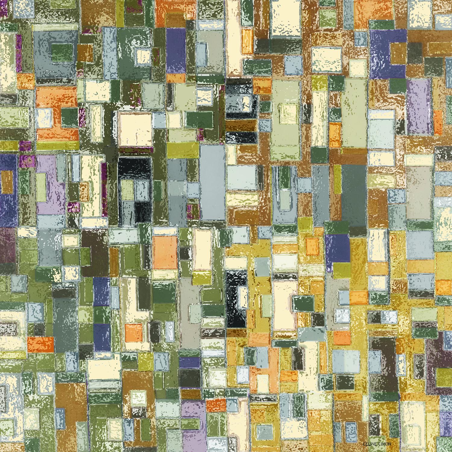 IN STAGE - chrome beige by Celine Cimon on GIANT ART - yellow abstract canadian