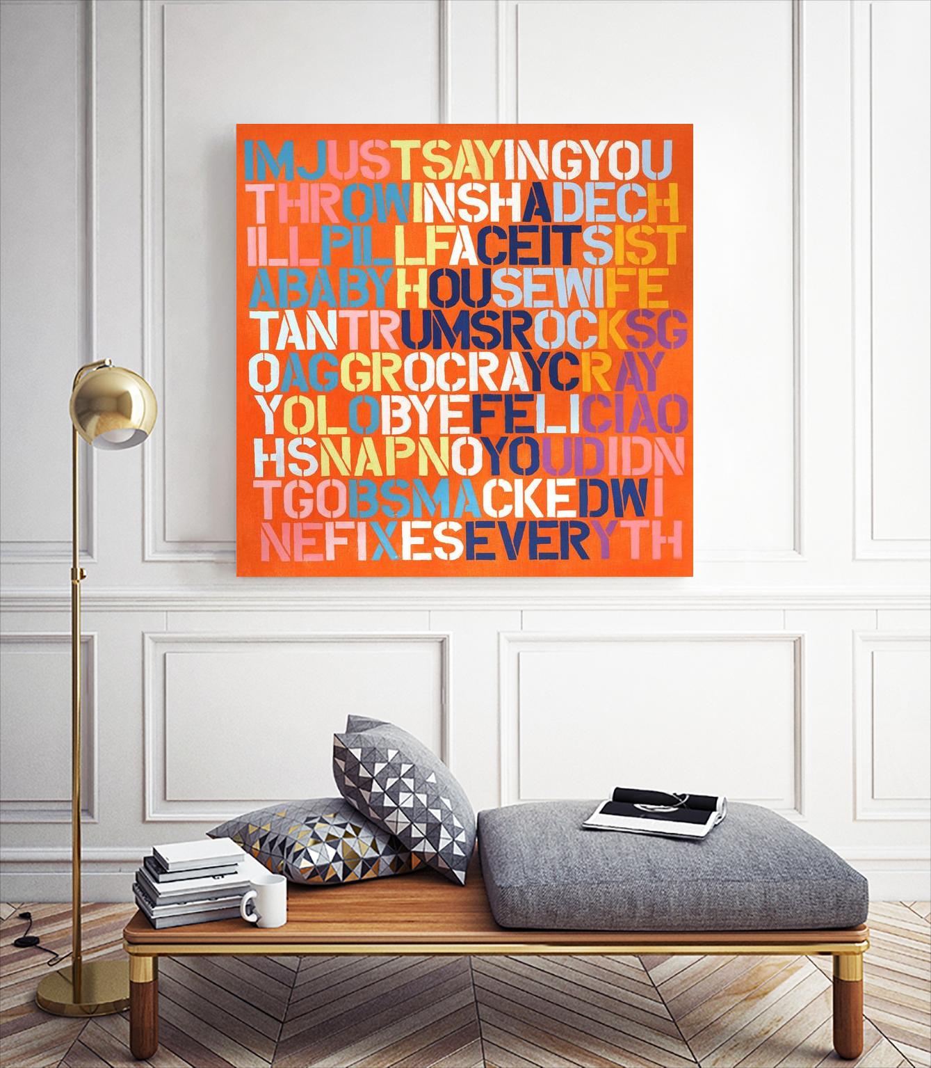 Cray Cray by Daleno Art on GIANT ART - orange typography writing