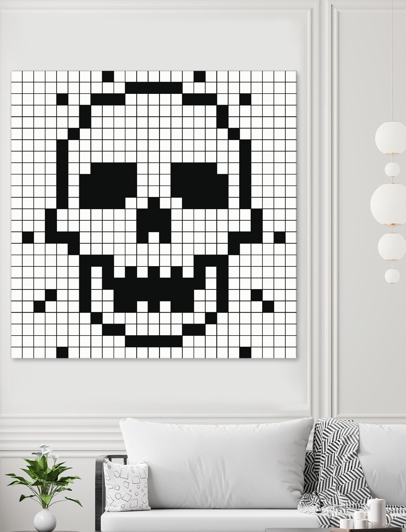 Crossed my Mind by Daleno Art on GIANT ART - white black&white skeleton
