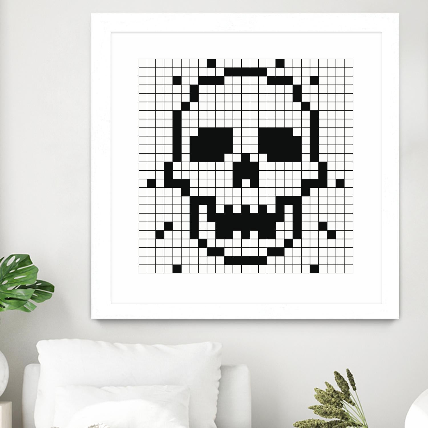 Crossed my Mind by Daleno Art on GIANT ART - white black&white skeleton