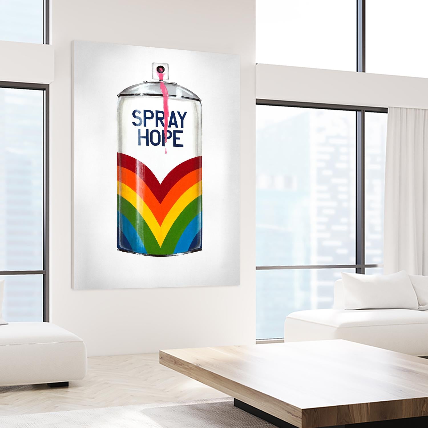 Public Expression VI by Daleno Art on GIANT ART - red typography spray can