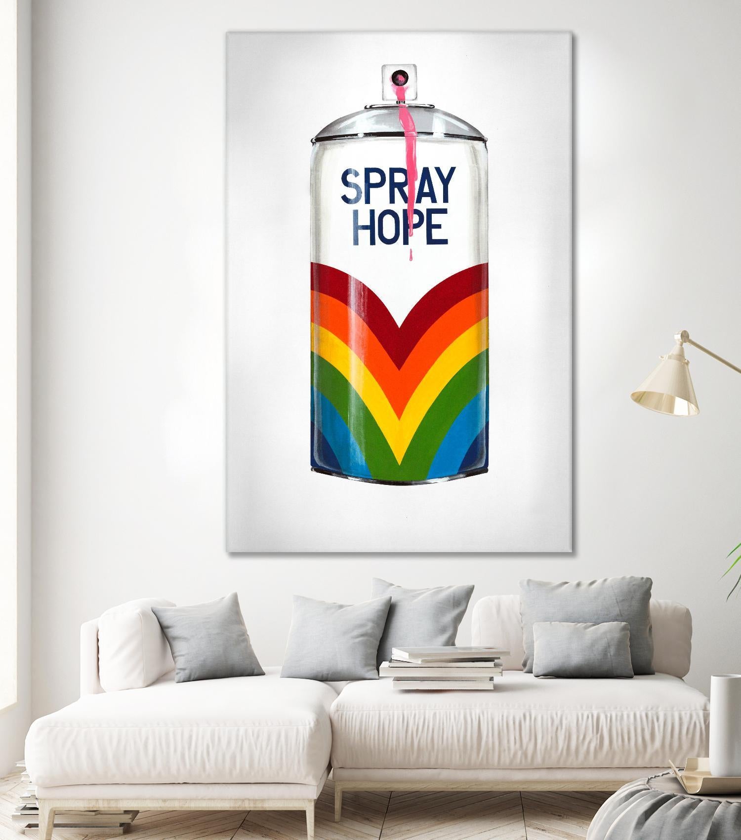 Public Expression VI by Daleno Art on GIANT ART - red typography spray can