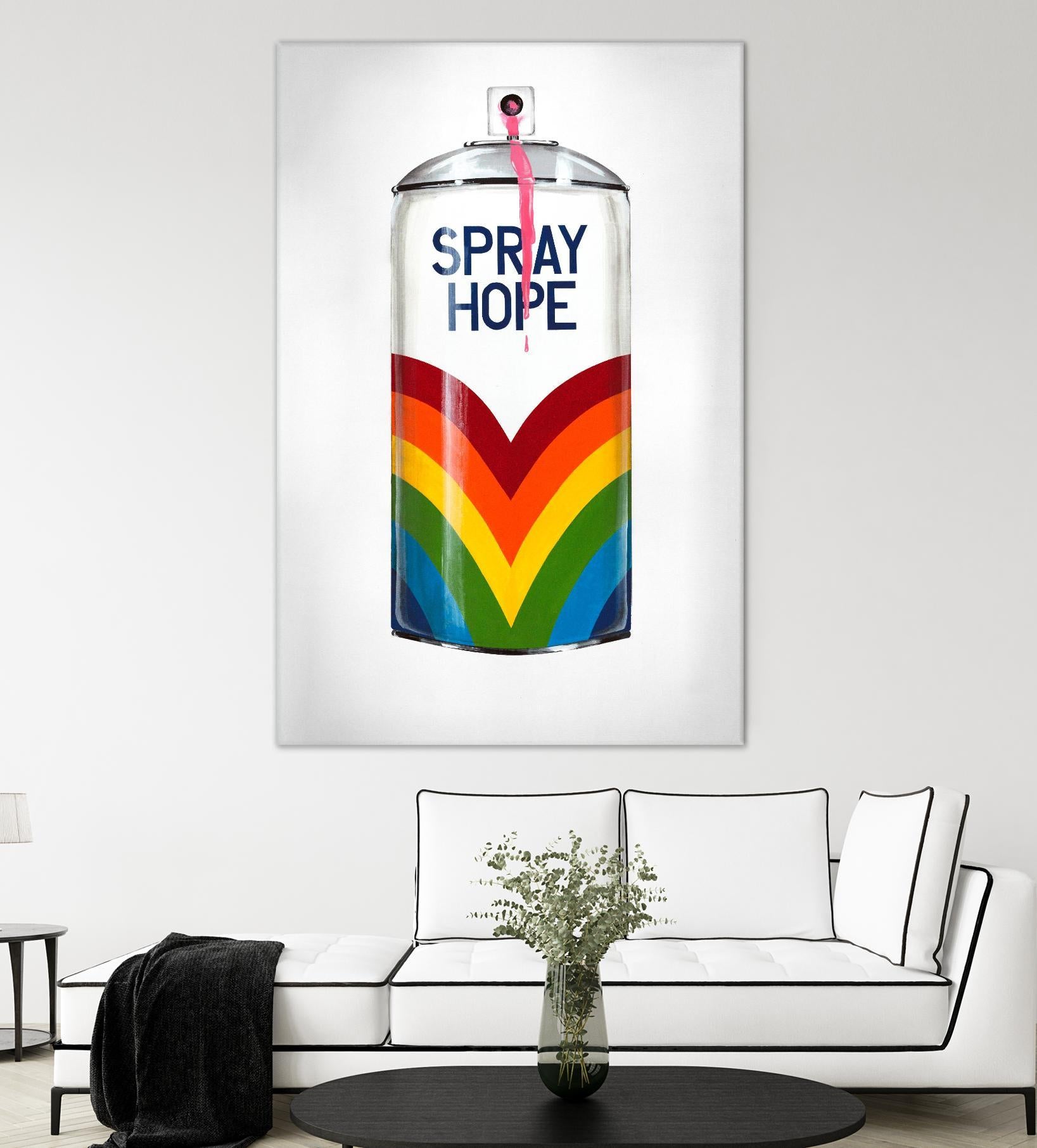 Public Expression VI by Daleno Art on GIANT ART - red typography spray can