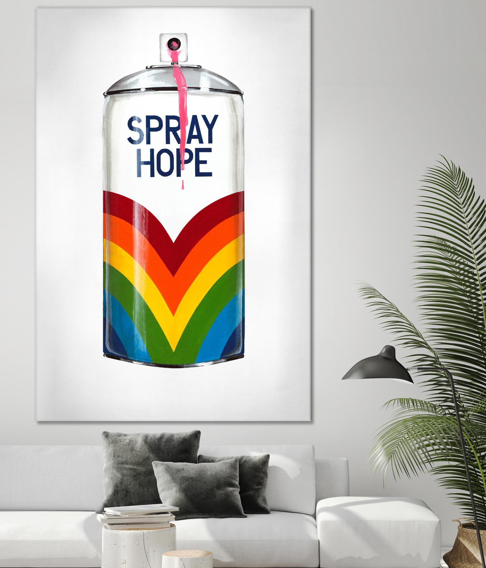 Public Expression VI by Daleno Art on GIANT ART - red typography spray can