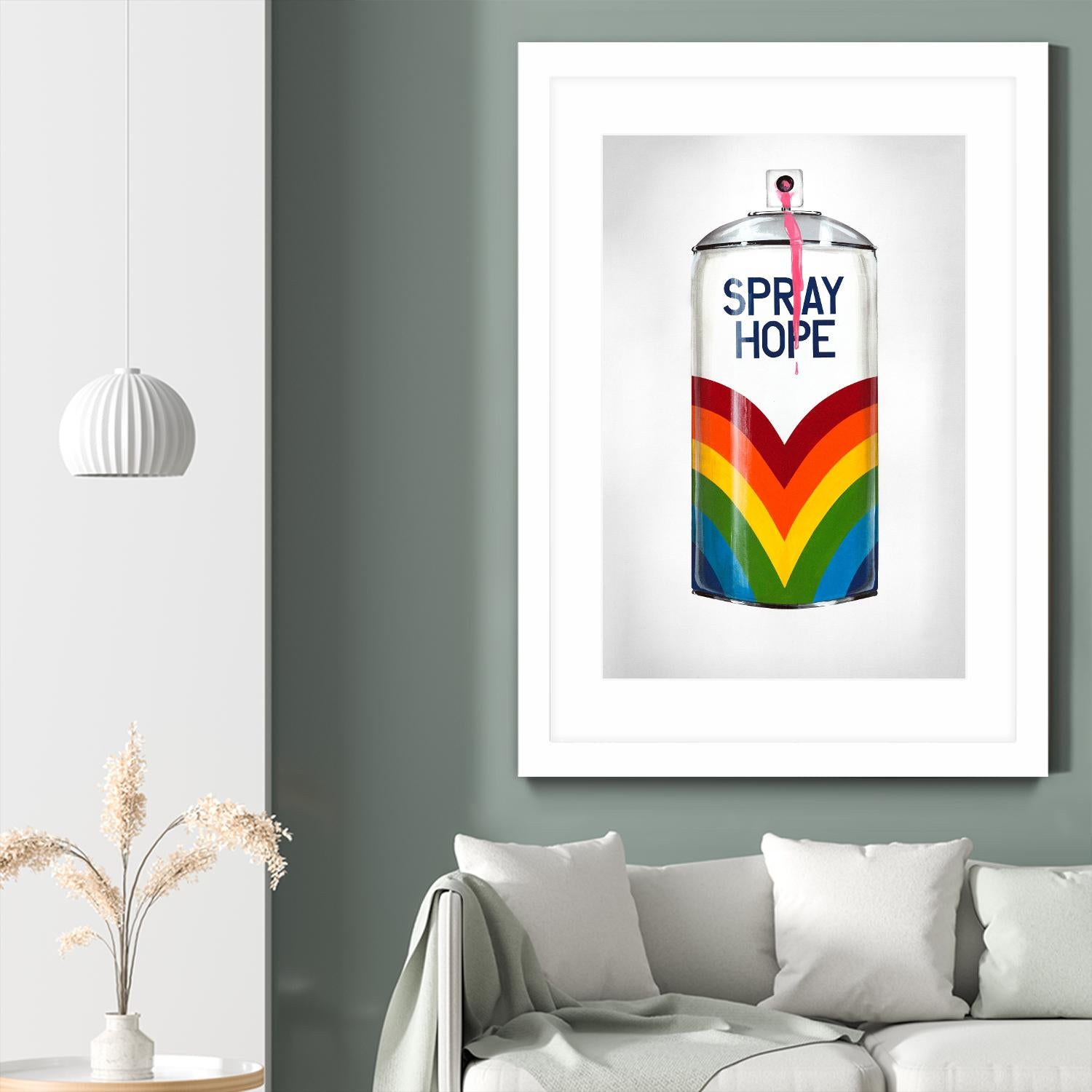 Public Expression VI by Daleno Art on GIANT ART - red typography spray can