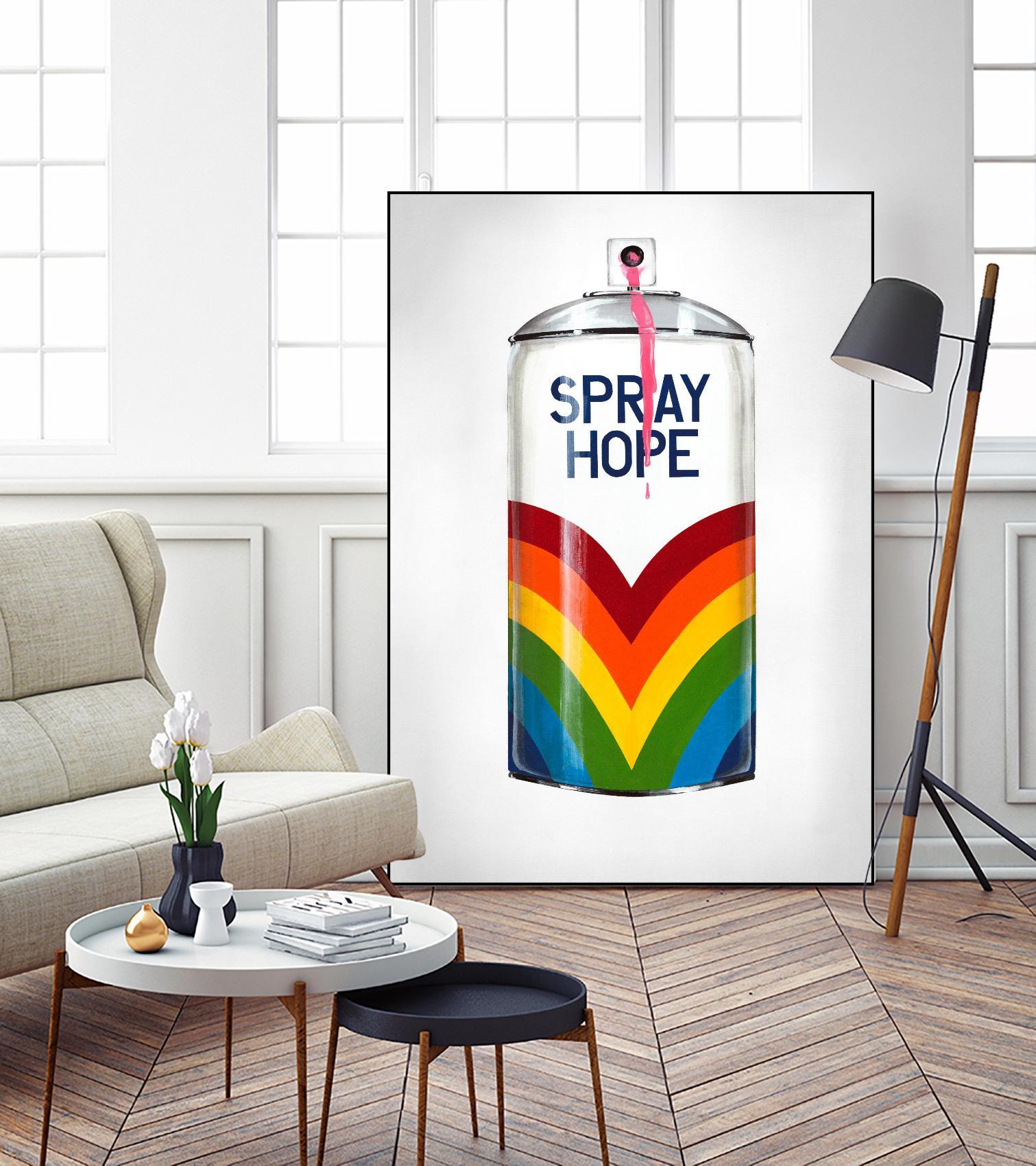 Public Expression VI by Daleno Art on GIANT ART - red typography spray can