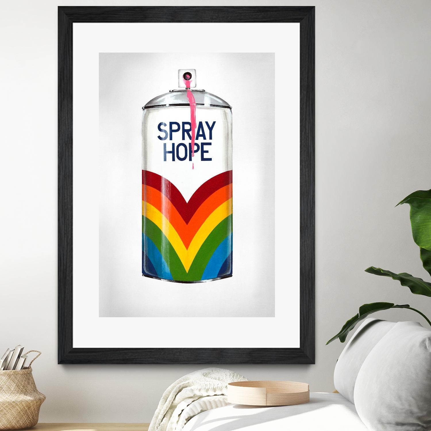 Public Expression VI by Daleno Art on GIANT ART - red typography spray can