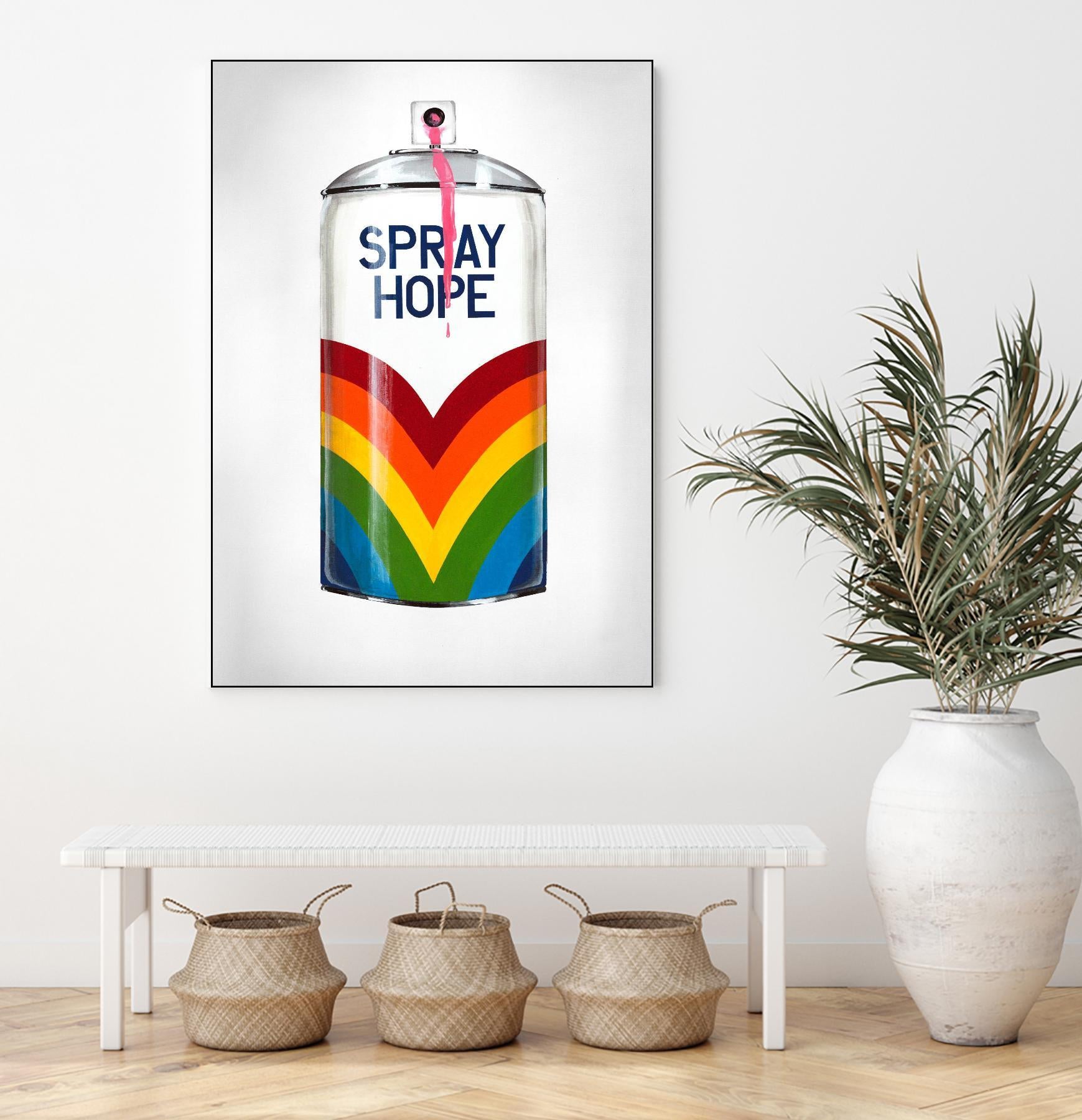 Public Expression VI by Daleno Art on GIANT ART - red typography spray can