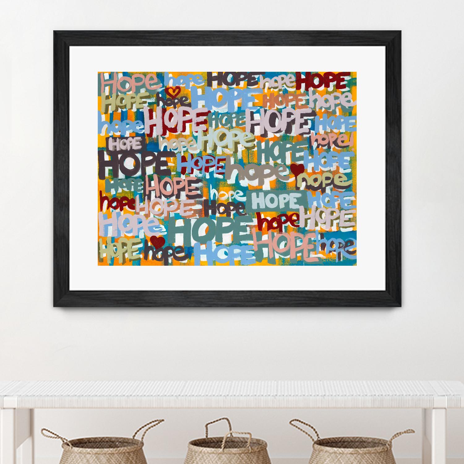 Its Time for Hope by Daleno Art on GIANT ART - red typography writing