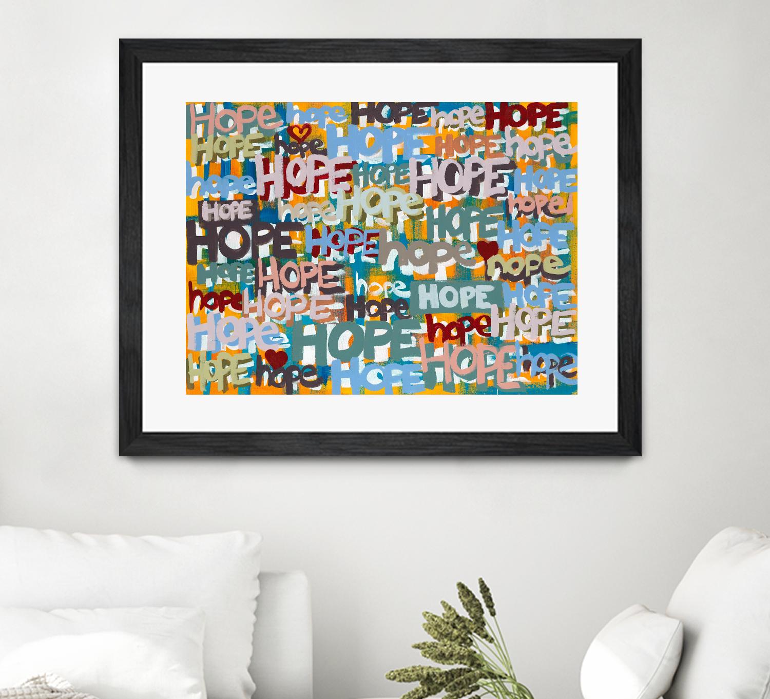 Its Time for Hope by Daleno Art on GIANT ART - red typography writing