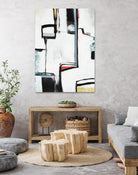 The A Line I by Daleno Art on GIANT ART - red abstract abstrait