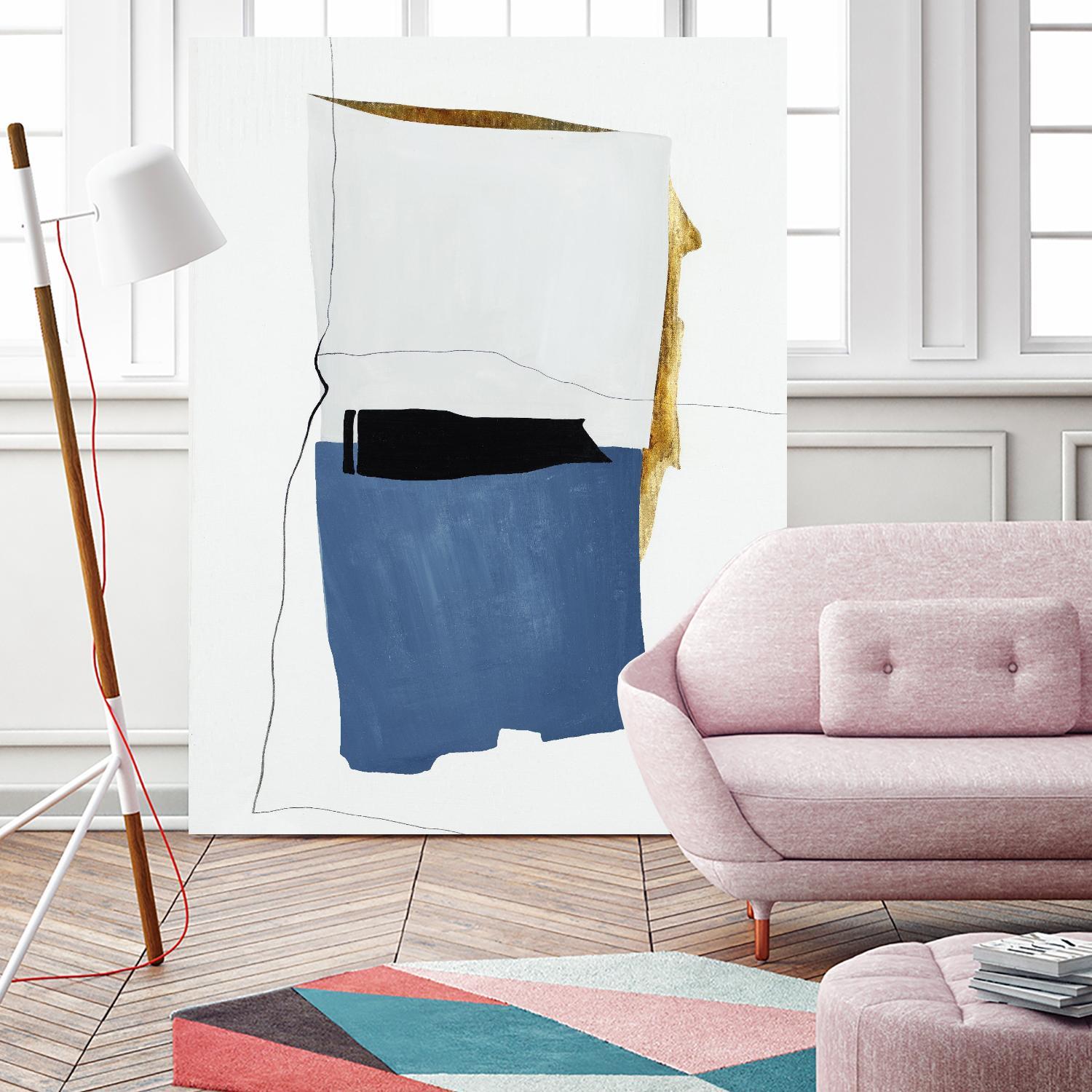 Setting Early I by Daleno Art on GIANT ART - gold shapes abstrait