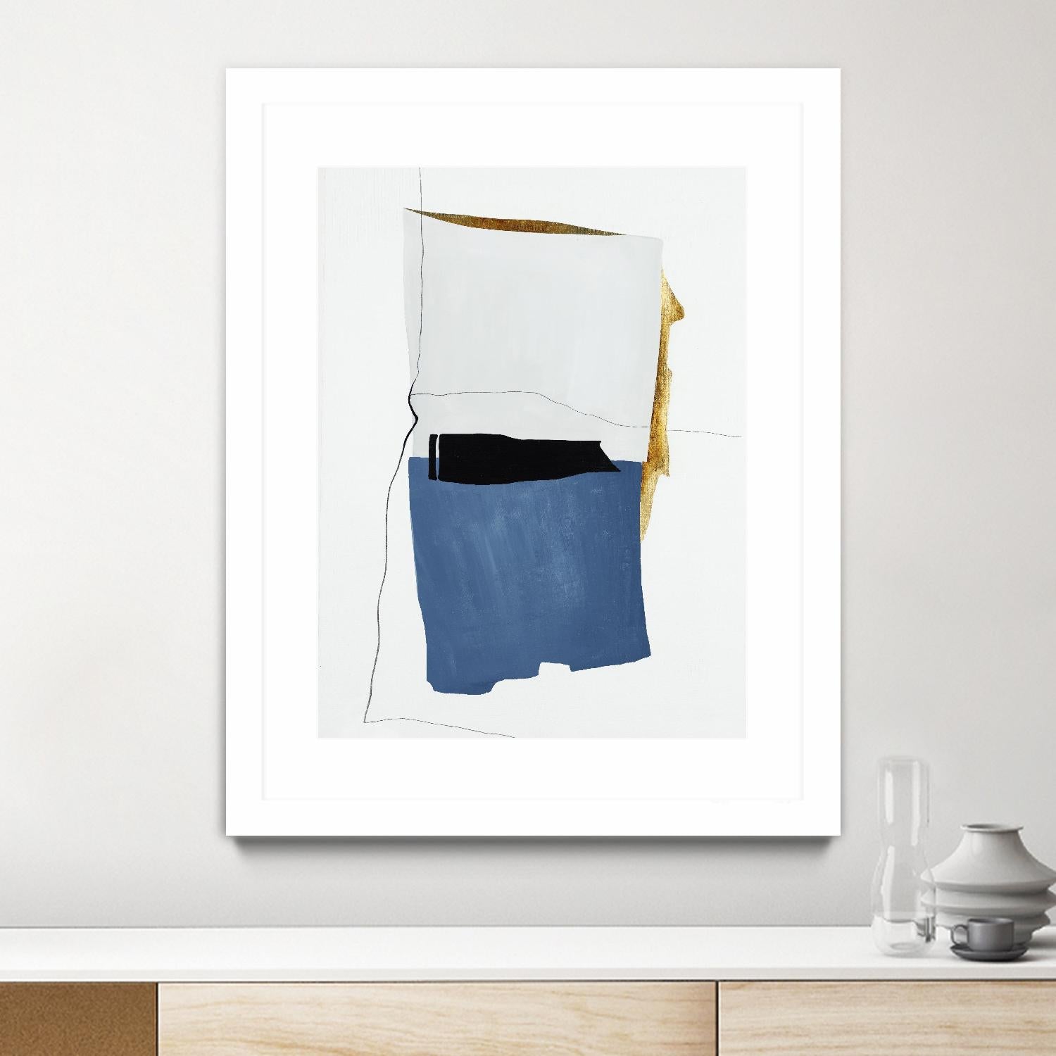 Setting Early I by Daleno Art on GIANT ART - gold shapes abstrait