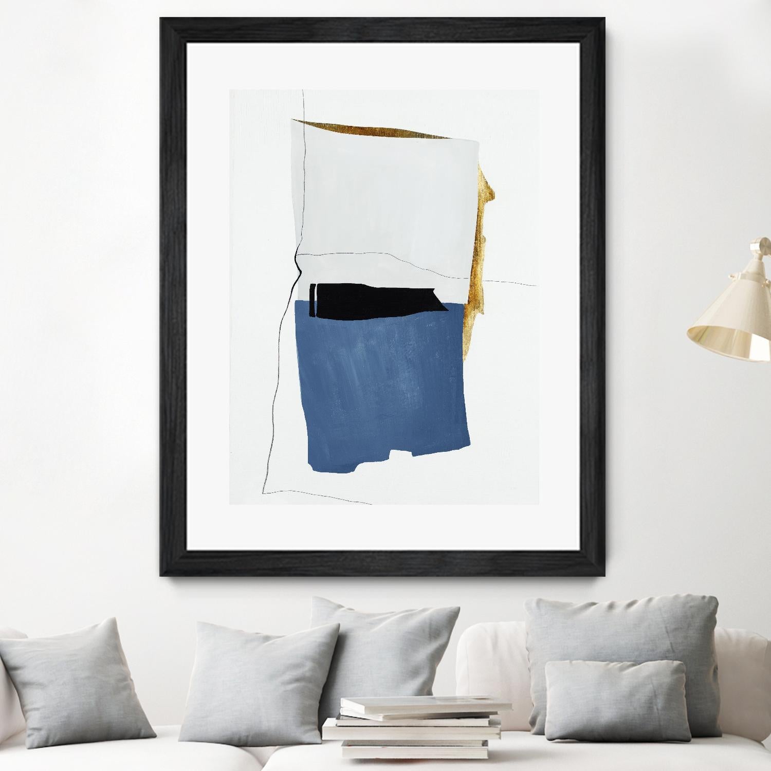 Setting Early I by Daleno Art on GIANT ART - gold shapes abstrait