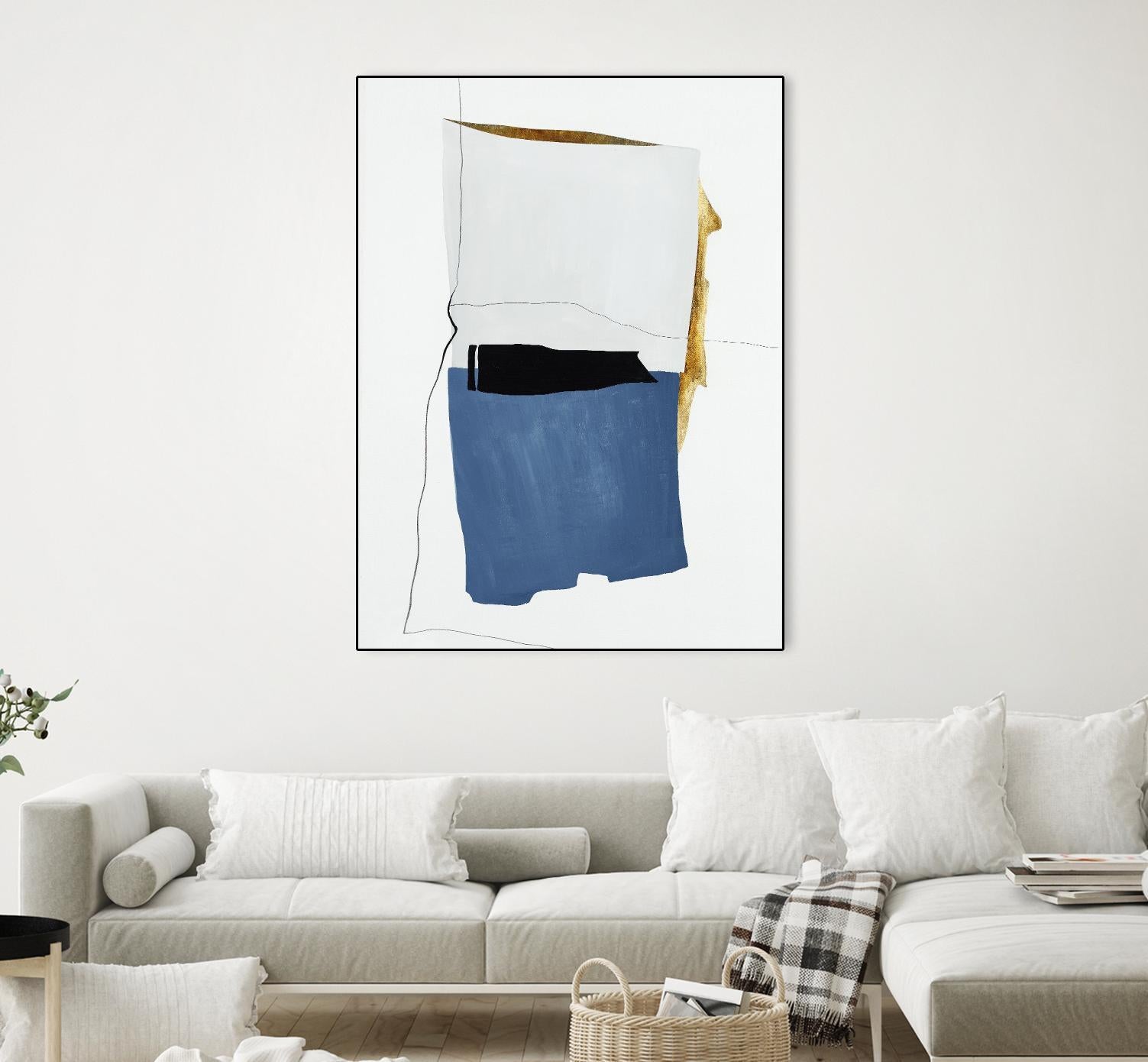 Setting Early I by Daleno Art on GIANT ART - gold shapes abstrait