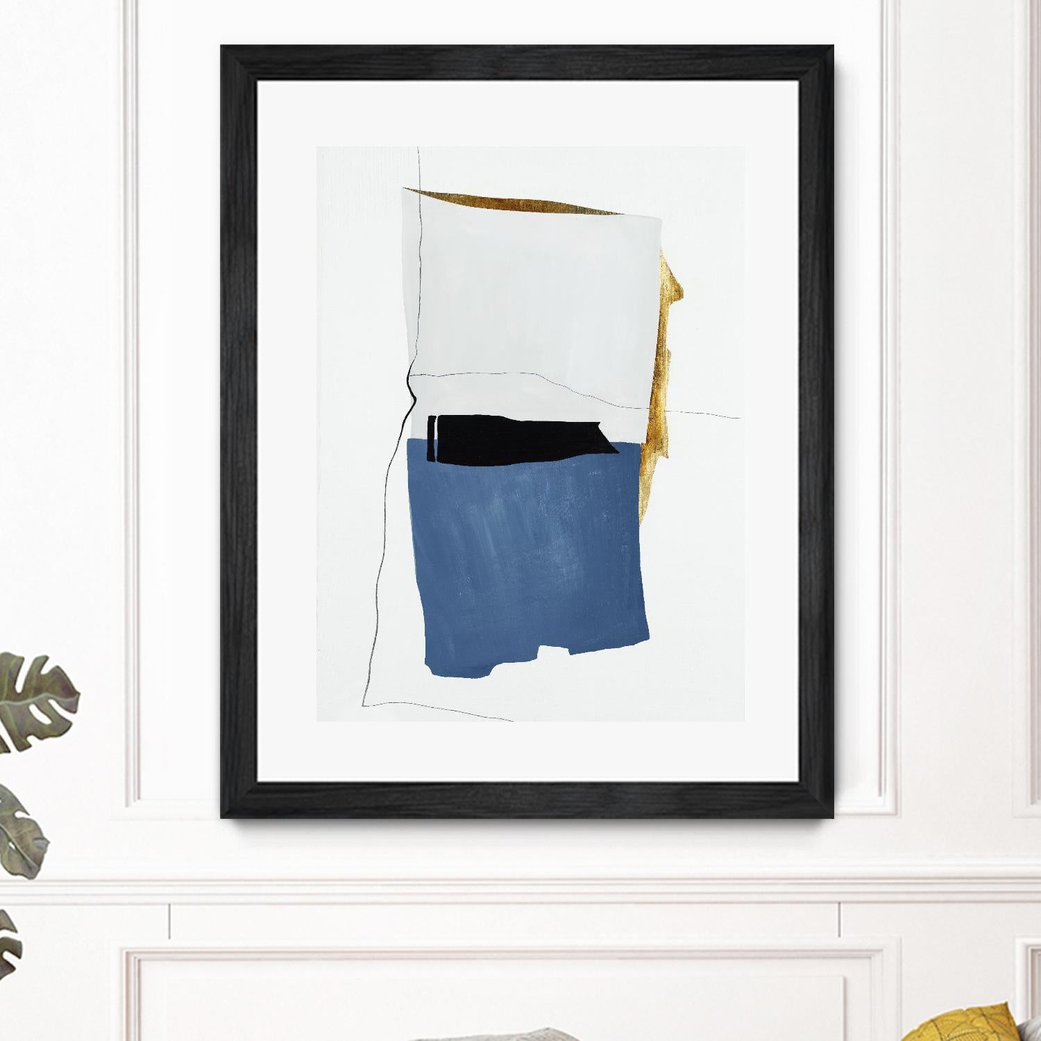 Setting Early I by Daleno Art on GIANT ART - gold shapes abstrait