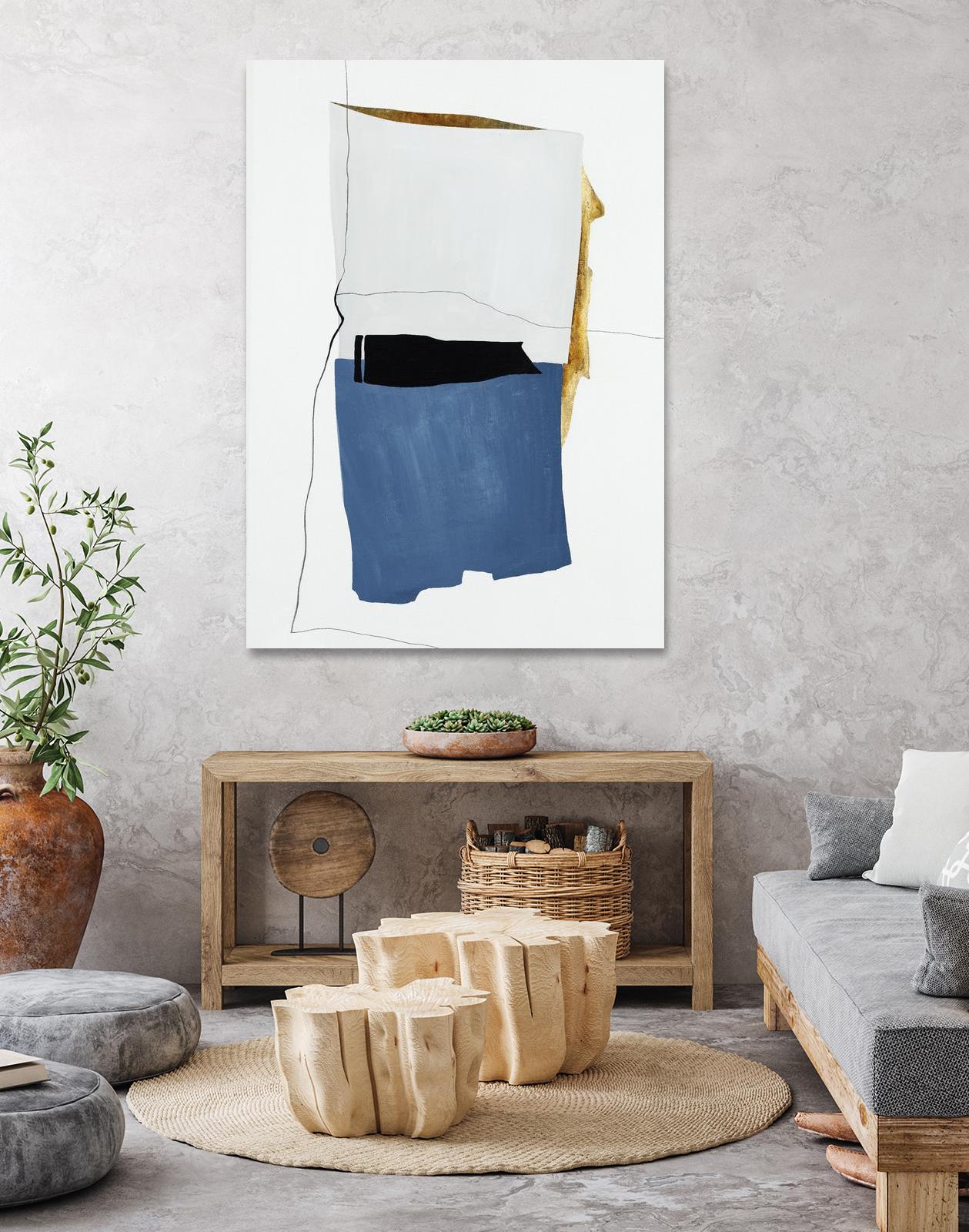 Setting Early I by Daleno Art on GIANT ART - gold shapes abstrait