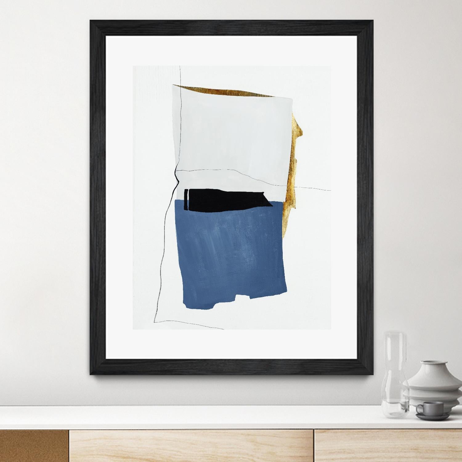 Setting Early I by Daleno Art on GIANT ART - gold shapes abstrait